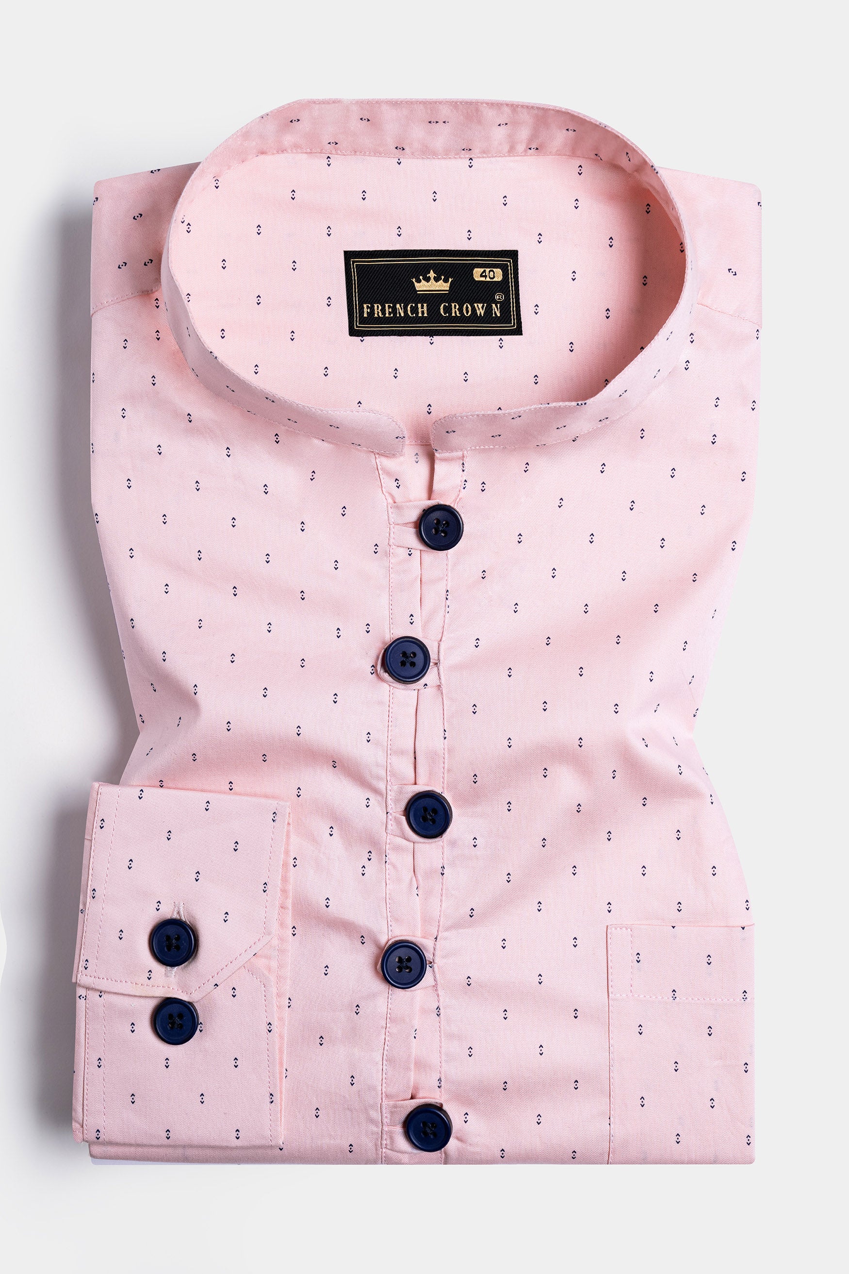 Thistle Pink Printed Subtle Sheen Super Soft Premium Cotton Designer Shirt