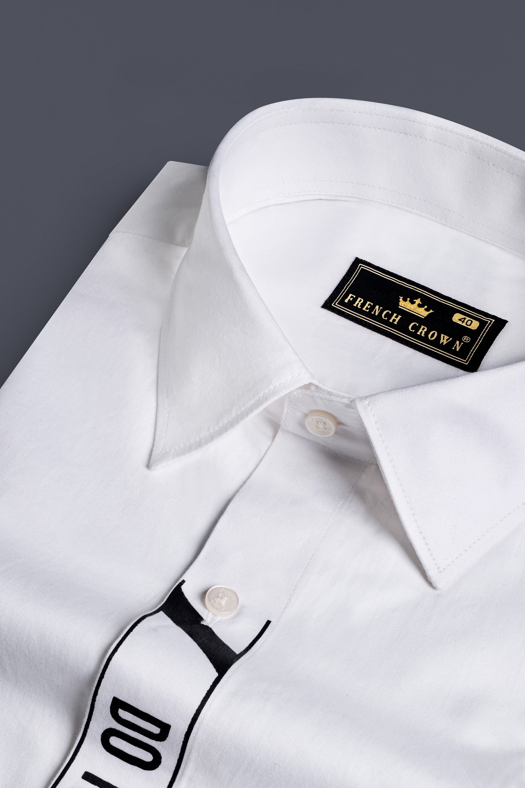 Bright White Printed Subtle Sheen Super Soft Premium Cotton Designer Shirt