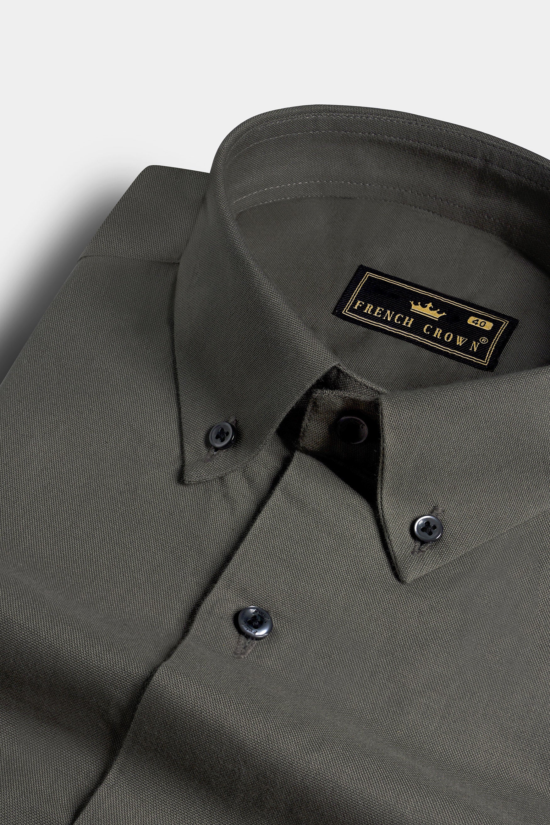 Merlin Gray Royal Oxford Button Down Shirt