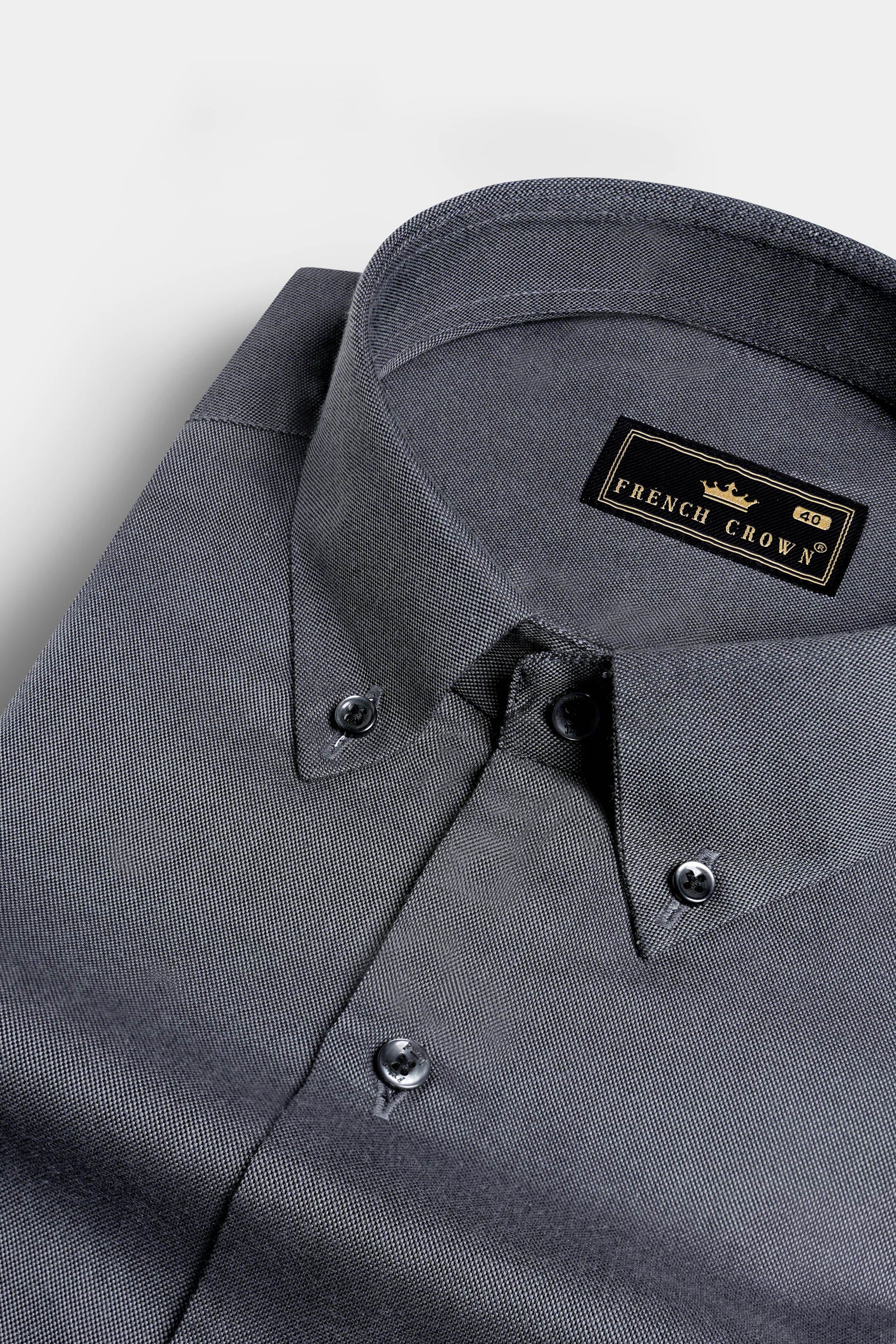 Wenge Gray Royal Oxford Button Down Shirt