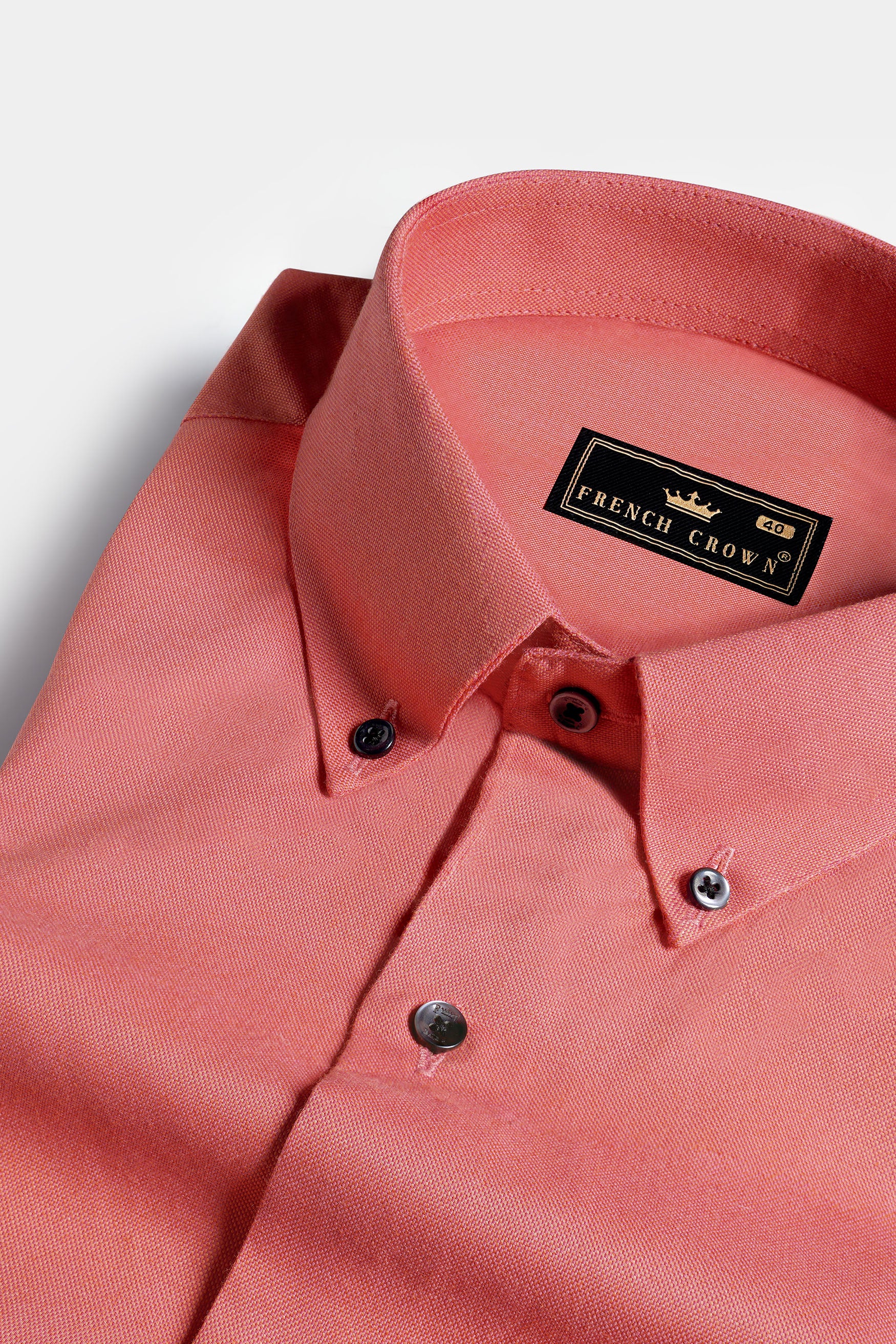 Sunglo Peach Royal Oxford Button Down Shirt