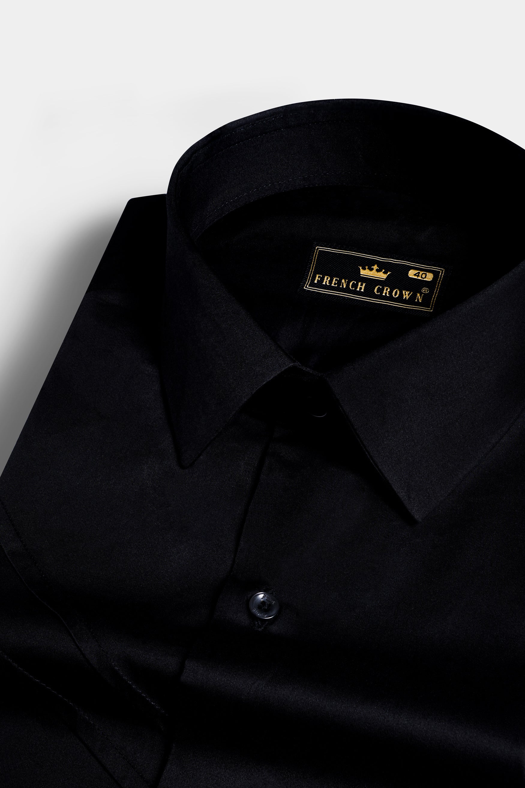 Jade Black Tucks Subtle Sheen Super Soft Premium Cotton Designer Shirt