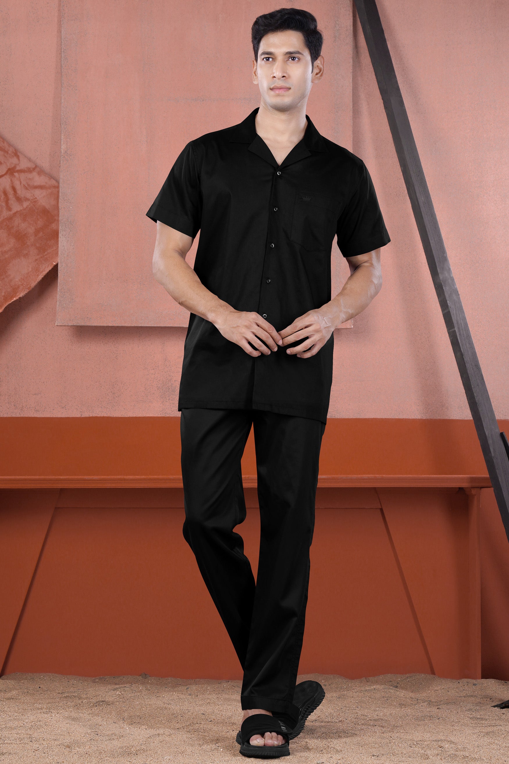 Jade Black Premium Cotton Co-Ord Set