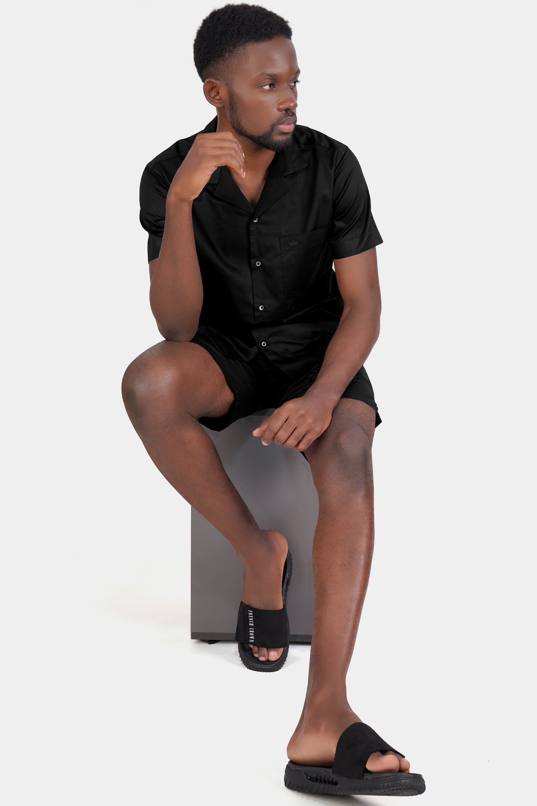 Jade Black Premium Cotton Half Sleeved Shirt 11995-CC-SS-BLK-38, 11995-CC-SS-BLK-39, 11995-CC-SS-BLK-40, 11995-CC-SS-BLK-42, 11995-CC-SS-BLK-44, 11995-CC-SS-BLK-46, 11995-CC-SS-BLK-48, 11995-CC-SS-BLK-50, 11995-CC-SS-BLK-52