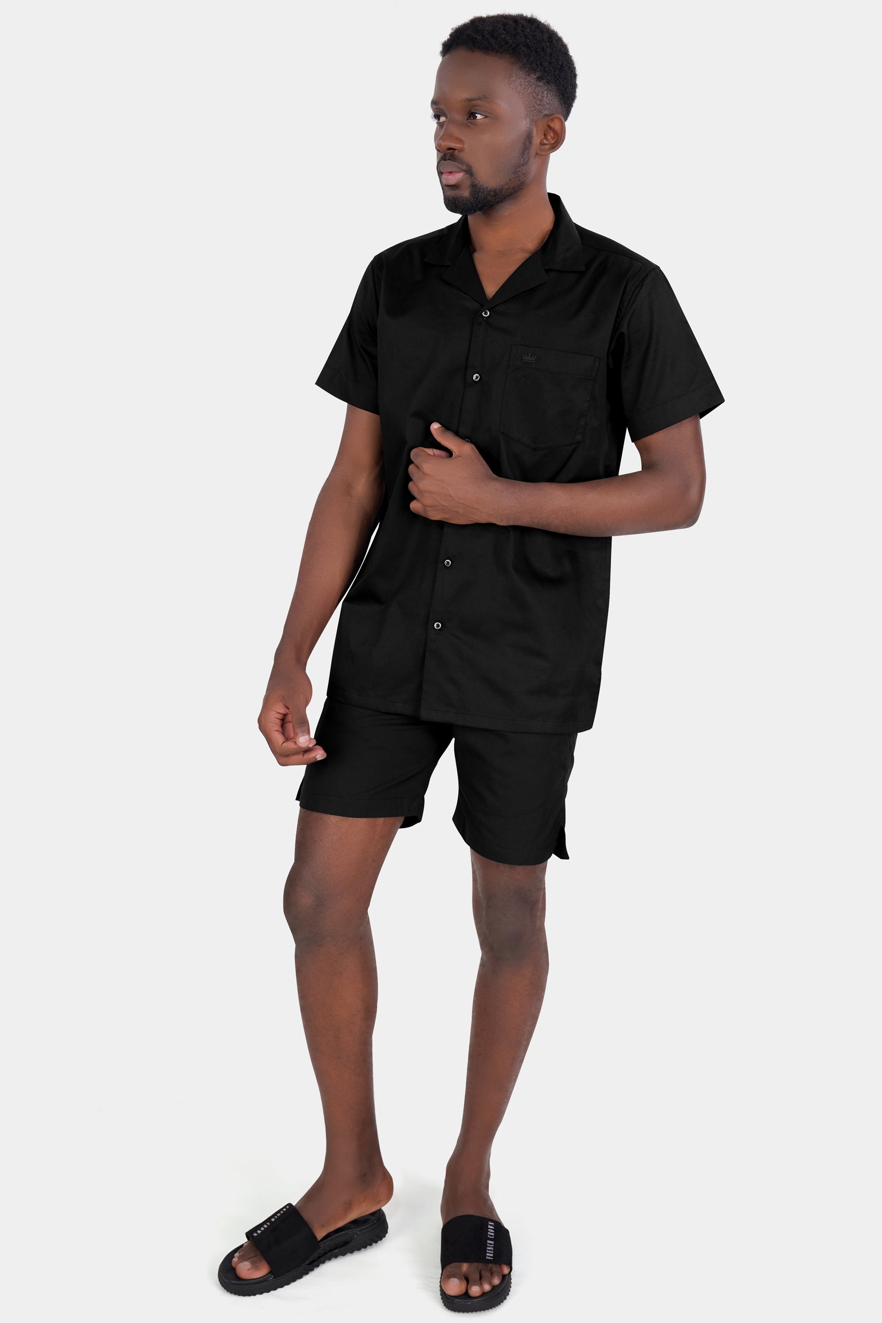 Jade Black Premium Cotton Half Sleeved Shirt 11995-CC-SS-BLK-38, 11995-CC-SS-BLK-39, 11995-CC-SS-BLK-40, 11995-CC-SS-BLK-42, 11995-CC-SS-BLK-44, 11995-CC-SS-BLK-46, 11995-CC-SS-BLK-48, 11995-CC-SS-BLK-50, 11995-CC-SS-BLK-52