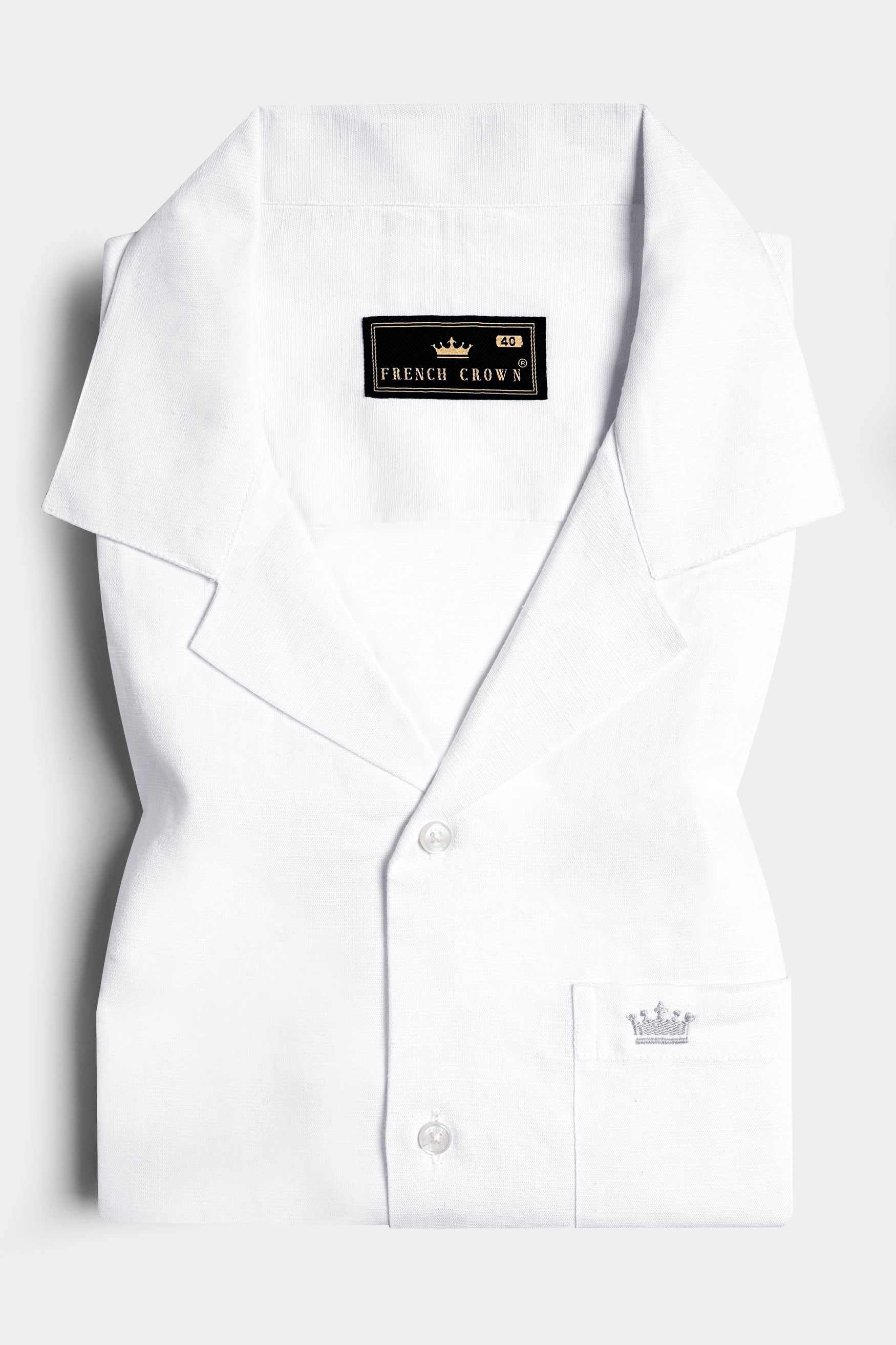 Bright White Luxurious Linen Half Sleeved Shirt 11997-CC-SS-38, 11997-CC-SS-39, 11997-CC-SS-40, 11997-CC-SS-42, 11997-CC-SS-44, 11997-CC-SS-46, 11997-CC-SS-48, 11997-CC-SS-50, 11997-CC-SS-52