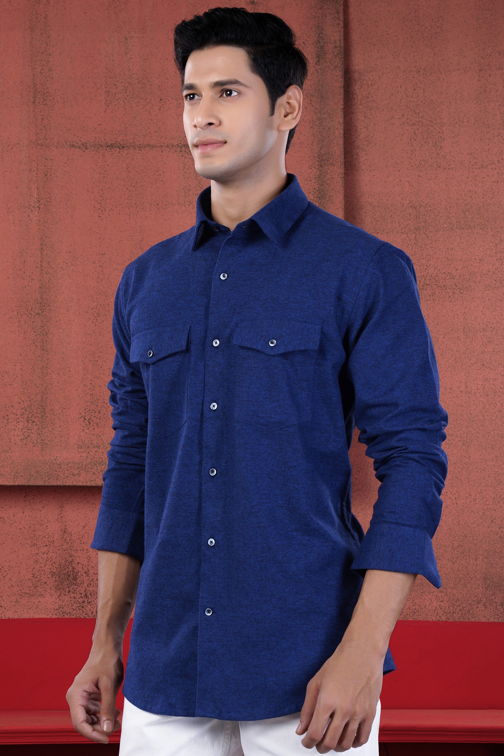 Downriver Blue Flannel Designer Overshirt/Shacket