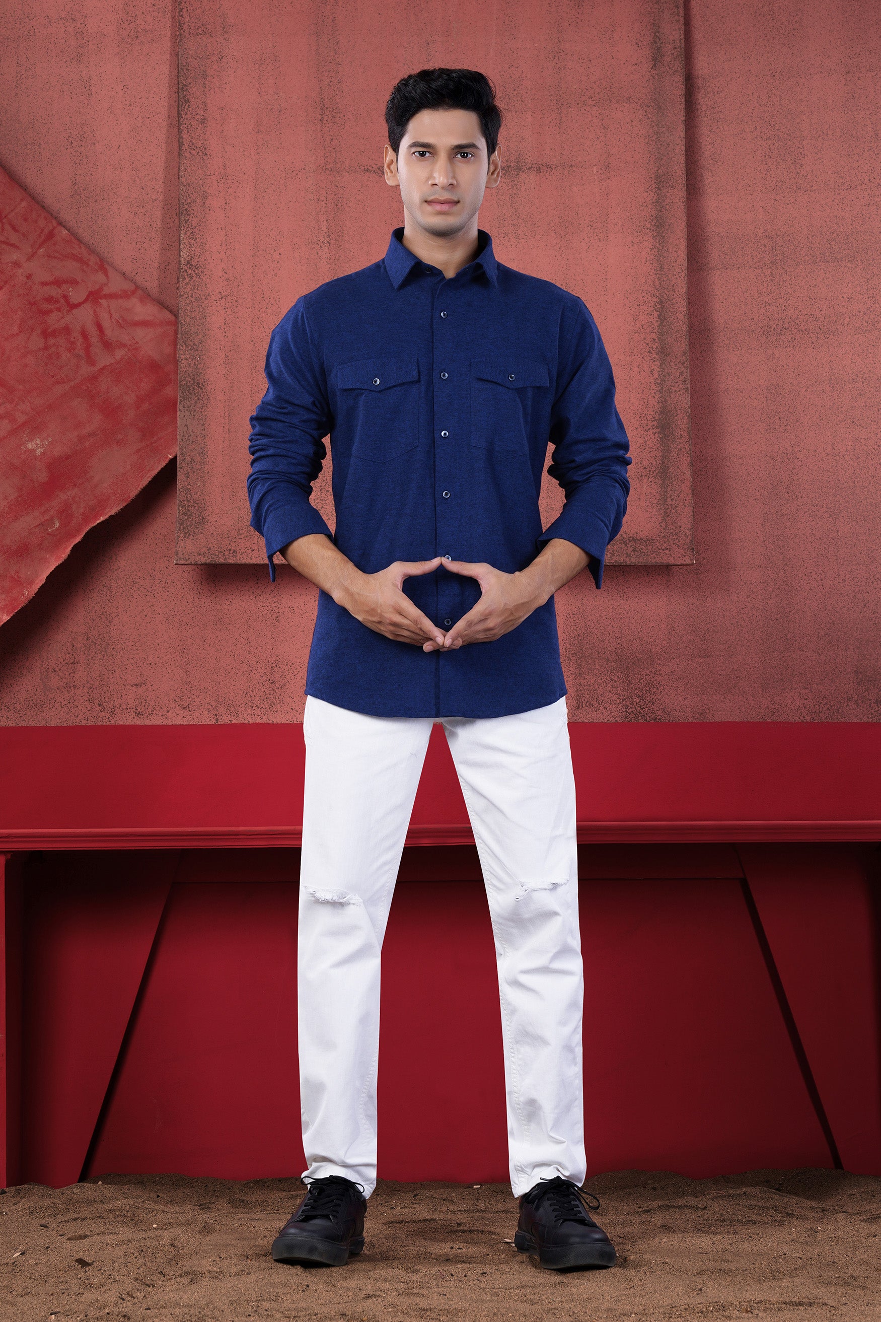 Downriver Blue Flannel Designer Overshirt/Shacket