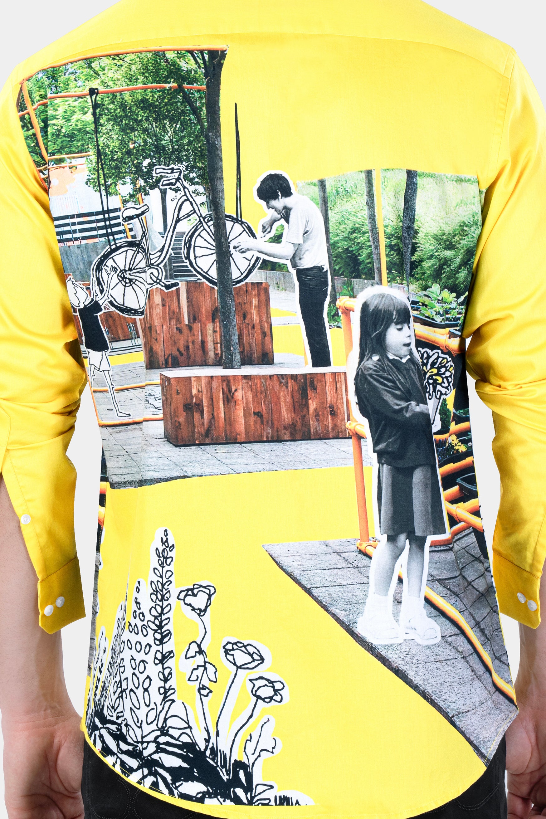 Sandy Yellow Printed Subtle Sheen Super Soft Premium Cotton Designer Shirt