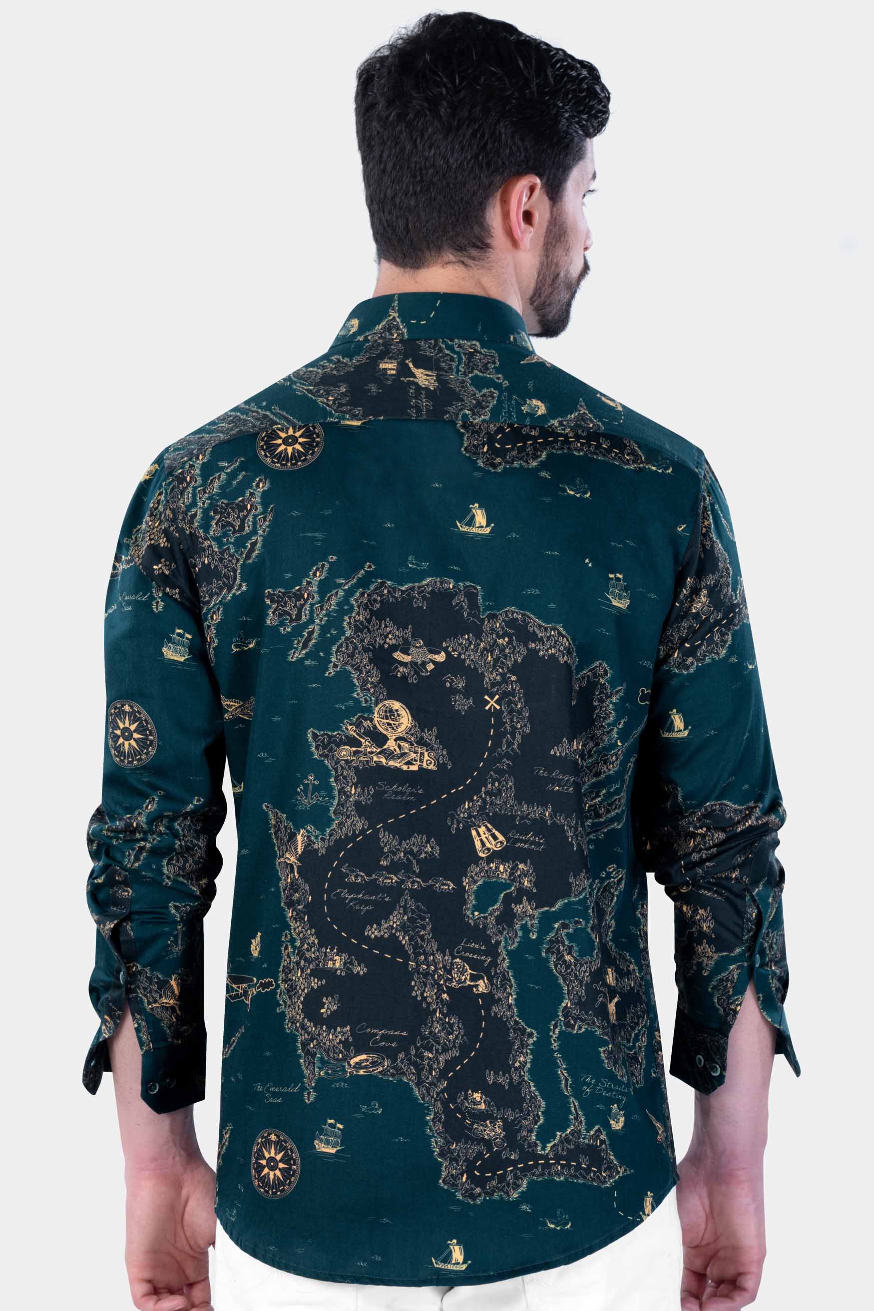Gable Green Map Printed Subtle Sheen Super Soft Premium Cotton Designer Shirt 12087-GR-38, 12087-GR-H-38, 12087-GR-39, 12087-GR-H-39, 12087-GR-40, 12087-GR-H-40, 12087-GR-42, 12087-GR-H-42, 12087-GR-44, 12087-GR-H-44, 12087-GR-46, 12087-GR-H-46, 12087-GR-48, 12087-GR-H-48, 12087-GR-50, 12087-GR-H-50, 12087-GR-52, 12087-GR-H-52