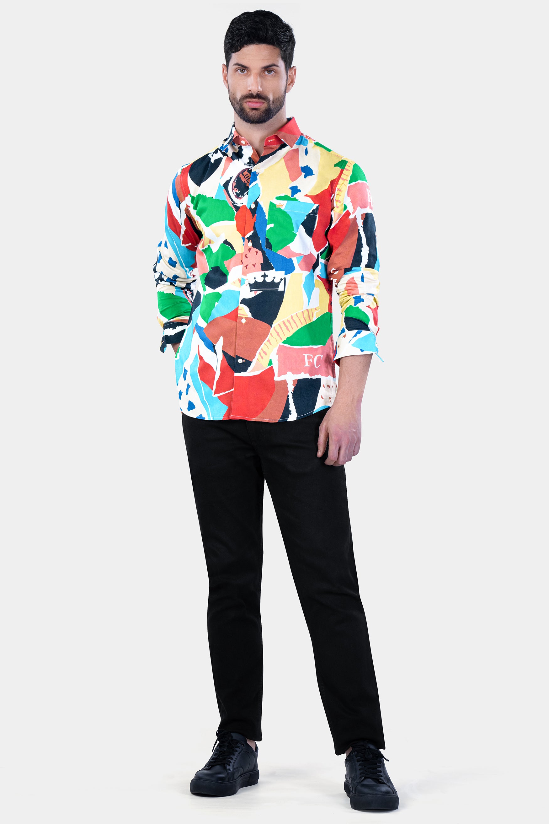 Contessa Peach with Aqua Blue and Salem Green Multicolour Abstract Printed Subtle Sheen Super Soft Premium Cotton Designer Shirt 12090-38, 12090-H-38, 12090-39, 12090-H-39, 12090-40, 12090-H-40, 12090-42, 12090-H-42, 12090-44, 12090-H-44, 12090-46, 12090-H-46, 12090-48, 12090-H-48, 12090-50, 12090-H-50, 12090-52, 12090-H-52