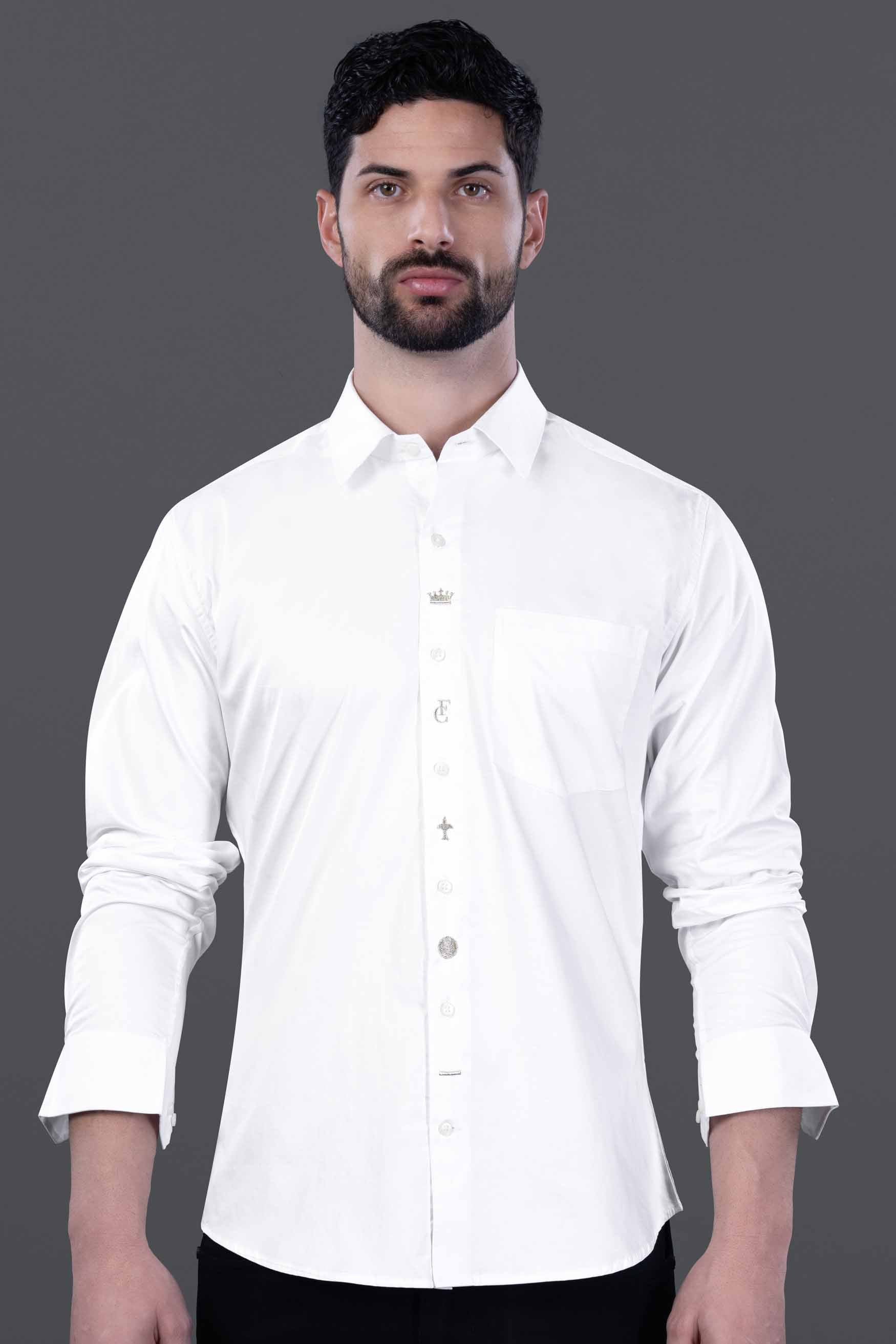 Bright White Brand Elements Embroidered Subtle Sheen Super Soft Premium Cotton Designer Shirt 12116-E366-38, 12116-E366-H-38, 12116-E366-39, 12116-E366-H-39, 12116-E366-40, 12116-E366-H-40, 12116-E366-42, 12116-E366-H-42, 12116-E366-44, 12116-E366-H-44, 12116-E366-46, 12116-E366-H-46, 12116-E366-48, 12116-E366-H-48, 12116-E366-50, 12116-E366-H-50, 12116-E366-52, 12116-E366-H-52