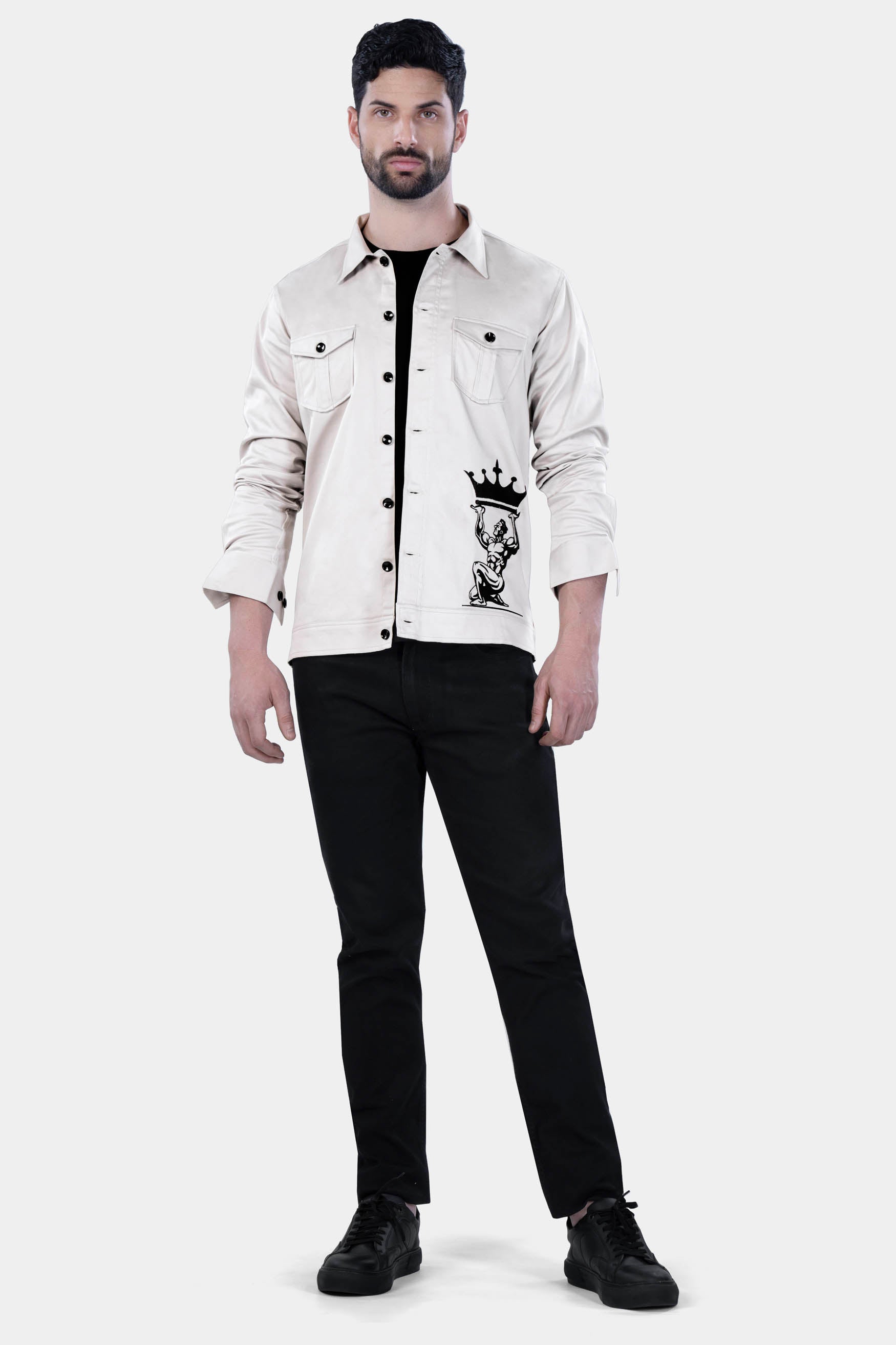 Periglacial Gray Brand Logo Embroidered Premium Cotton Oversized Designer Shirt 12127-LB-BLK-OS-FP-38, 12127-LB-BLK-OS-FP-H-38, 12127-LB-BLK-OS-FP-39, 12127-LB-BLK-OS-FP-H-39, 12127-LB-BLK-OS-FP-40, 12127-LB-BLK-OS-FP-H-40, 12127-LB-BLK-OS-FP-42, 12127-LB-BLK-OS-FP-H-42, 12127-LB-BLK-OS-FP-44, 12127-LB-BLK-OS-FP-H-44, 12127-LB-BLK-OS-FP-46, 12127-LB-BLK-OS-FP-H-46, 12127-LB-BLK-OS-FP-48, 12127-LB-BLK-OS-FP-H-48, 12127-LB-BLK-OS-FP-50, 12127-LB-BLK-OS-FP-H-50, 12127-LB-BLK-OS-FP-52, 12127-LB-BLK-OS-FP-H-52