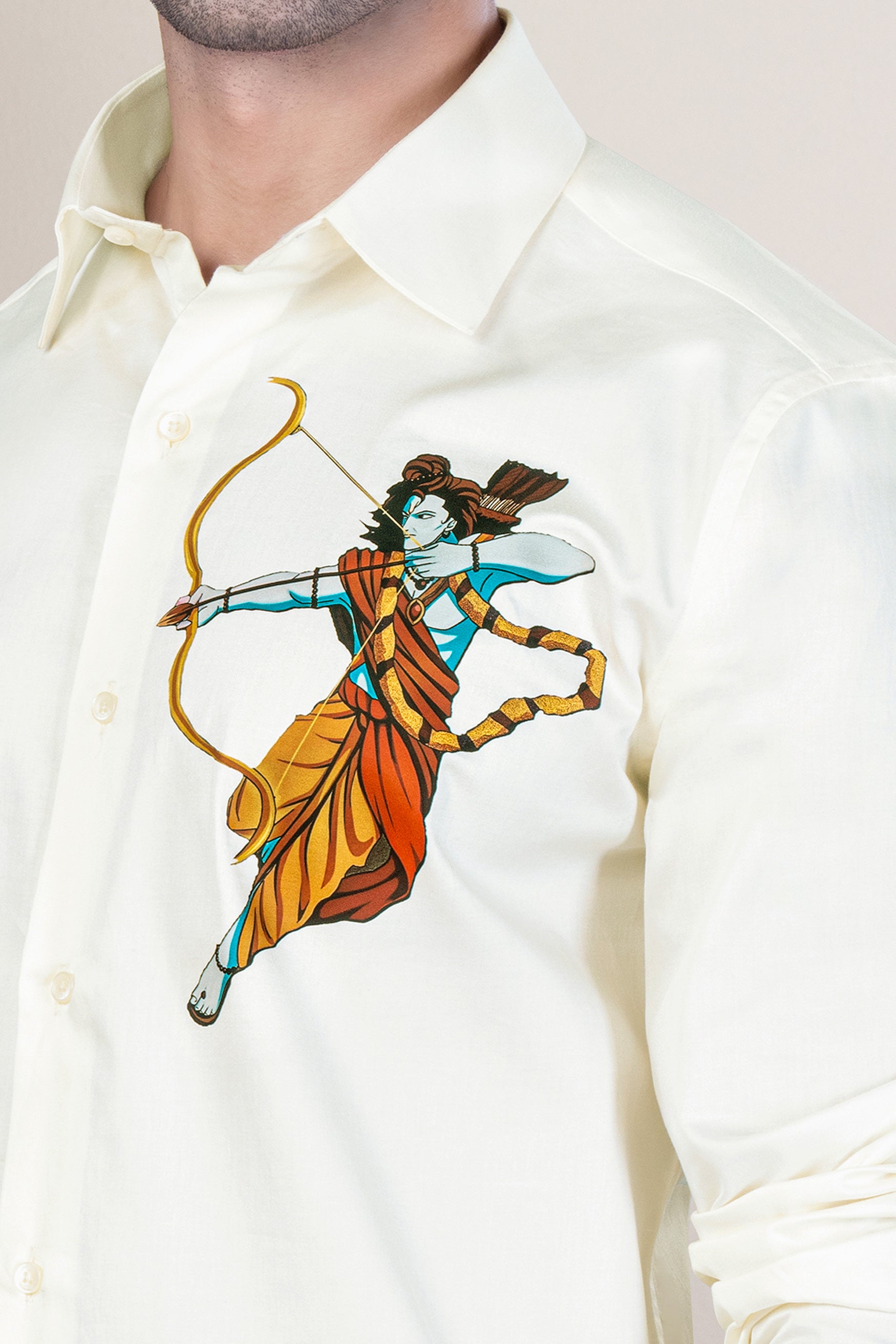 Merino Cream Lord Ram Printed Subtle Sheen Super Soft Premium Cotton Designer Shirt 12164-NP-RPRT125-38, 12164-NP-RPRT125-H-38, 12164-NP-RPRT125-39, 12164-NP-RPRT125-H-39, 12164-NP-RPRT125-40, 12164-NP-RPRT125-H-40, 12164-NP-RPRT125-42, 12164-NP-RPRT125-H-42, 12164-NP-RPRT125-44, 12164-NP-RPRT125-H-44, 12164-NP-RPRT125-46, 12164-NP-RPRT125-H-46, 12164-NP-RPRT125-48, 12164-NP-RPRT125-H-48, 12164-NP-RPRT125-50, 12164-NP-RPRT125-H-50, 12164-NP-RPRT125-52, 12164-NP-RPRT125-H-52