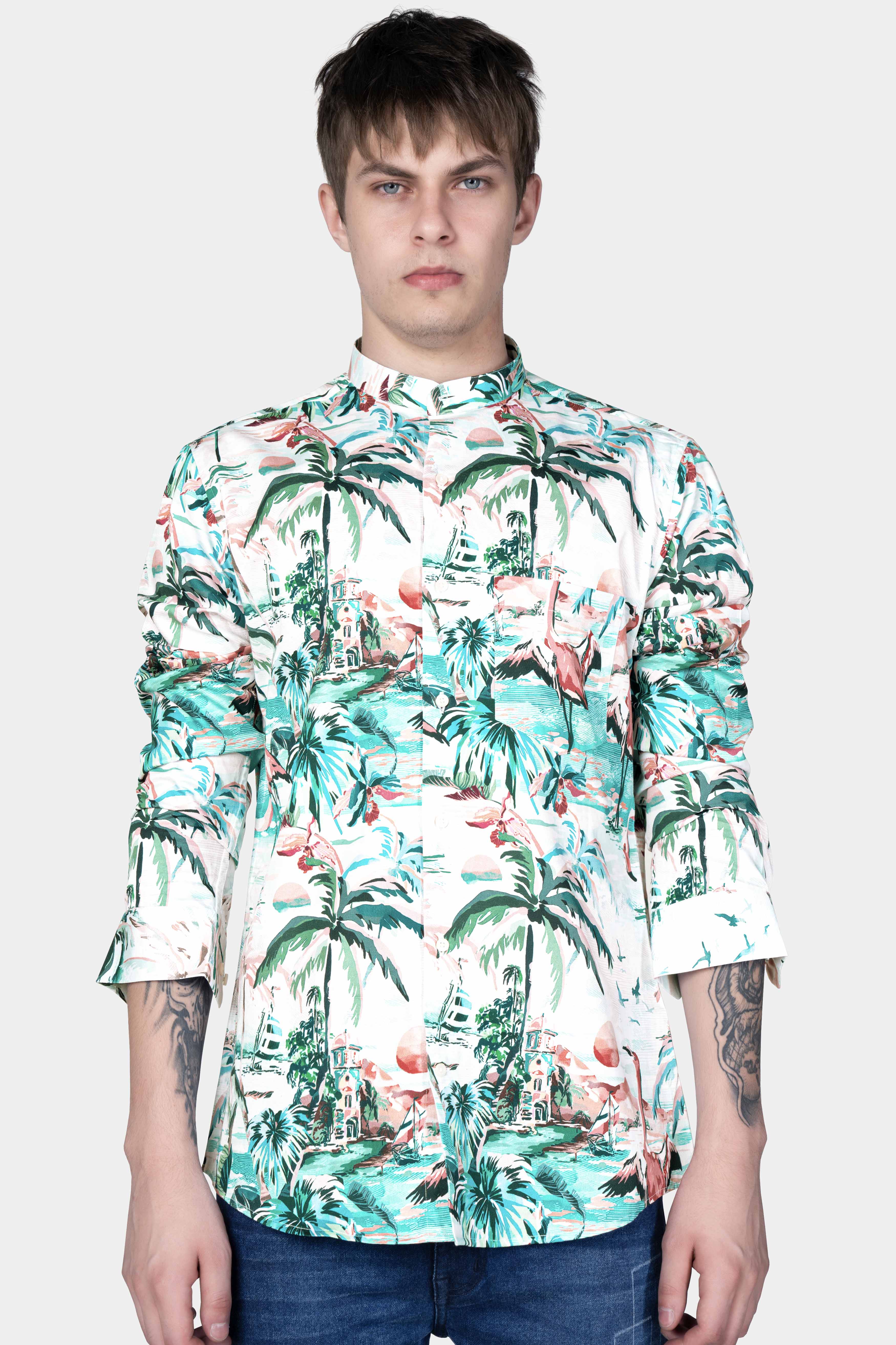 Bright White and Celeste Blue Multicolour Tropical Printed Subtle Sheen Super Soft Premium Cotton Designer Shirt 12181-M-38, 12181-M-H-38, 12181-M-39, 12181-M-H-39, 12181-M-40, 12181-M-H-40, 12181-M-42, 12181-M-H-42, 12181-M-44, 12181-M-H-44, 12181-M-46, 12181-M-H-46, 12181-M-48, 12181-M-H-48, 12181-M-50, 12181-M-H-50, 12181-M-52, 12181-M-H-5212181-M-42, 12181-M-H-42, 12181-M-44, 12181-M-H-44, 12181-M-46, 12181-M-H-46, 12181-M-48, 12181-M-H-48, 12181-M-50, 12181-M-H-50, 12181-M-52, 12181-M-H-52