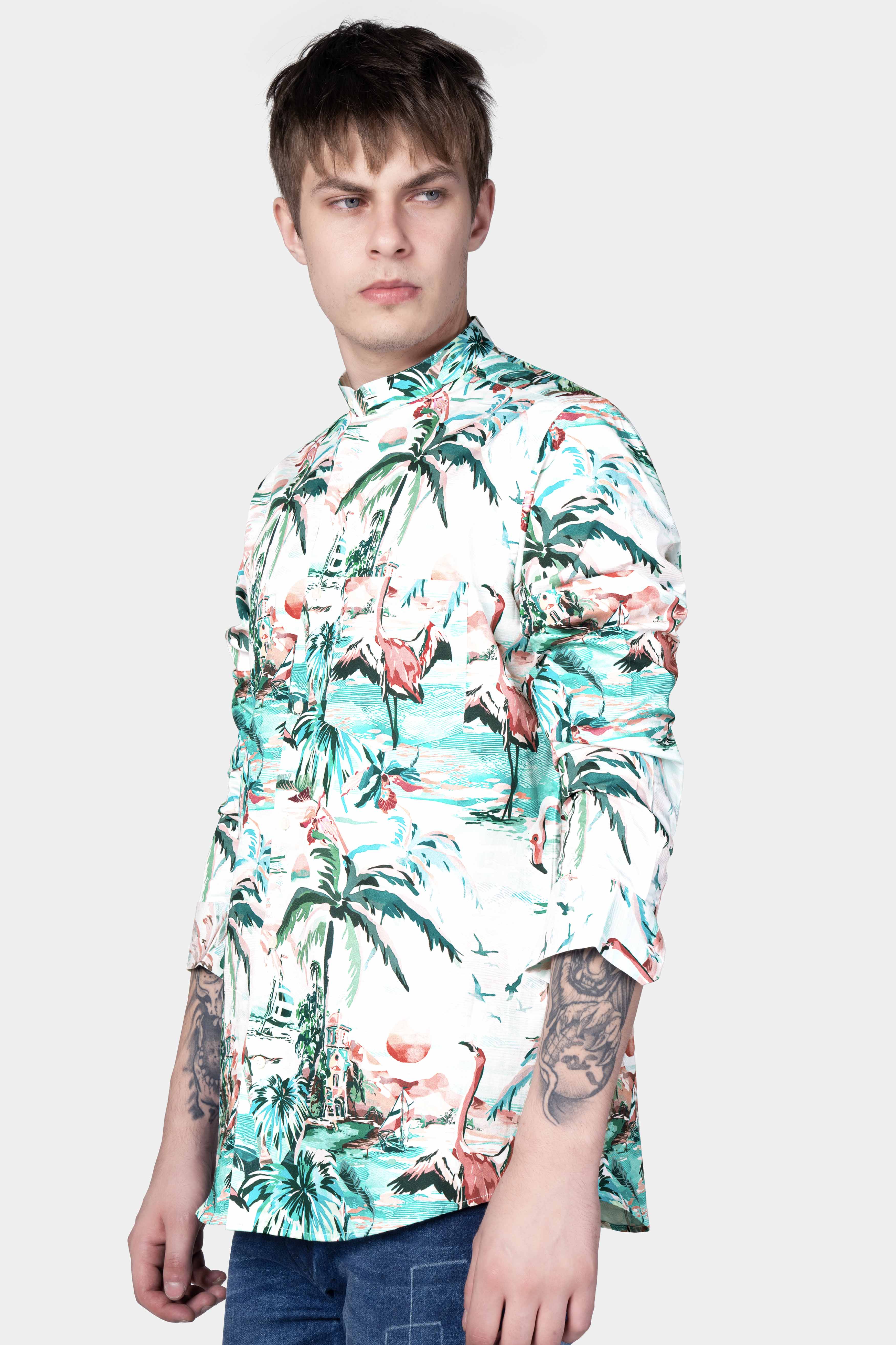 Bright White and Celeste Blue Multicolour Tropical Printed Subtle Sheen Super Soft Premium Cotton Designer Shirt 12181-M-38, 12181-M-H-38, 12181-M-39, 12181-M-H-39, 12181-M-40, 12181-M-H-40, 12181-M-42, 12181-M-H-42, 12181-M-44, 12181-M-H-44, 12181-M-46, 12181-M-H-46, 12181-M-48, 12181-M-H-48, 12181-M-50, 12181-M-H-50, 12181-M-52, 12181-M-H-5212181-M-42, 12181-M-H-42, 12181-M-44, 12181-M-H-44, 12181-M-46, 12181-M-H-46, 12181-M-48, 12181-M-H-48, 12181-M-50, 12181-M-H-50, 12181-M-52, 12181-M-H-52