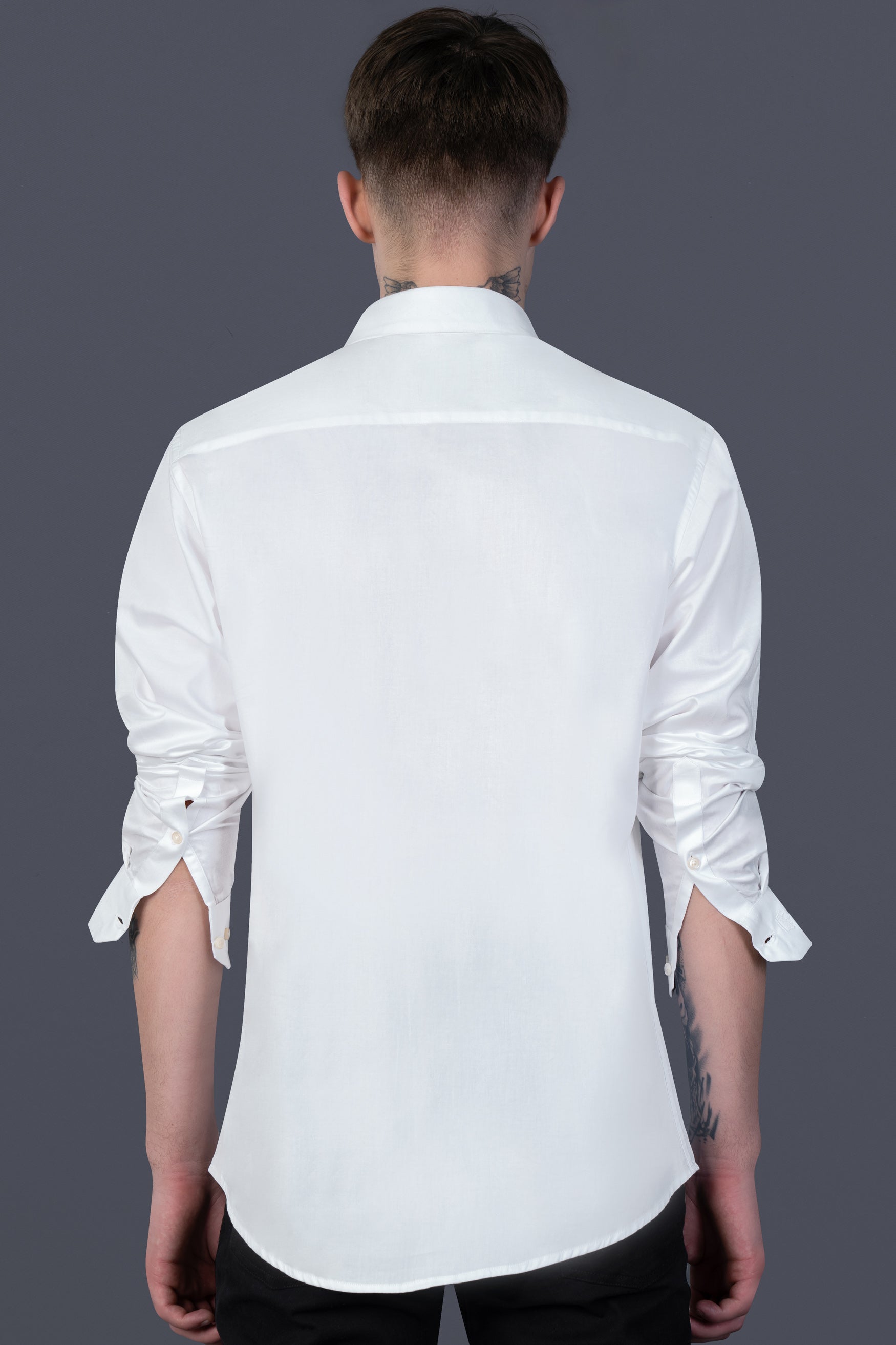 Bright White Christmas Gnomes Hand Painted Subtle Sheen Super Soft Premium Cotton Designer Shirt