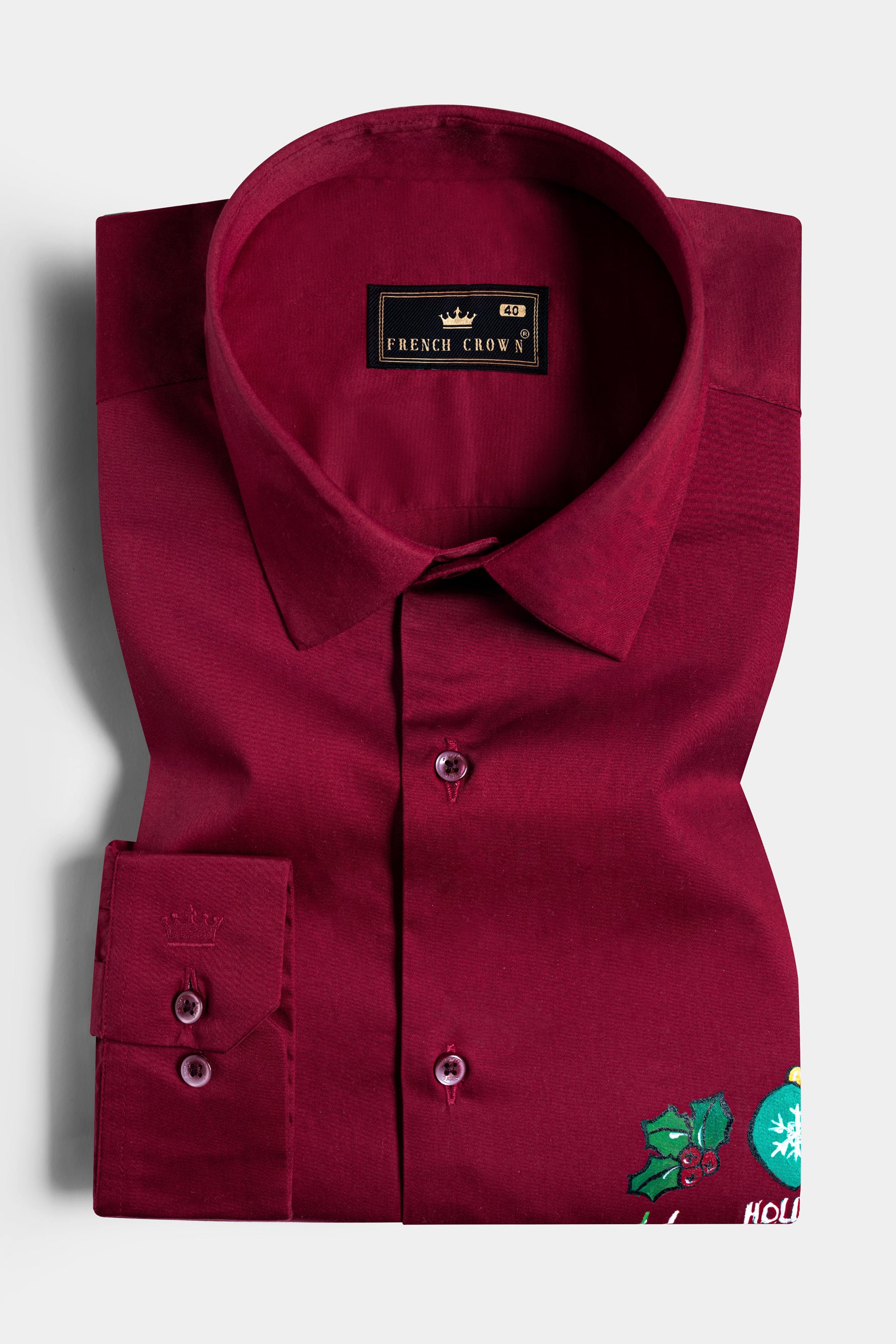 Paprika Red Holly Jolly Hand Painted Subtle Sheen Super Soft Premium Cotton Designer Shirt 12217-NP-MN-ART-38, 12217-NP-MN-ART-H-38, 12217-NP-MN-ART-39, 12217-NP-MN-ART-H-39, 12217-NP-MN-ART-40, 12217-NP-MN-ART-H-40, 12217-NP-MN-ART-42, 12217-NP-MN-ART-H-42, 12217-NP-MN-ART-44, 12217-NP-MN-ART-H-44, 12217-NP-MN-ART-46, 12217-NP-MN-ART-H-46, 12217-NP-MN-ART-48, 12217-NP-MN-ART-H-48, 12217-NP-MN-ART-50, 12217-NP-MN-ART-H-50, 12217-NP-MN-ART-52, 12217-NP-MN-ART-H-52