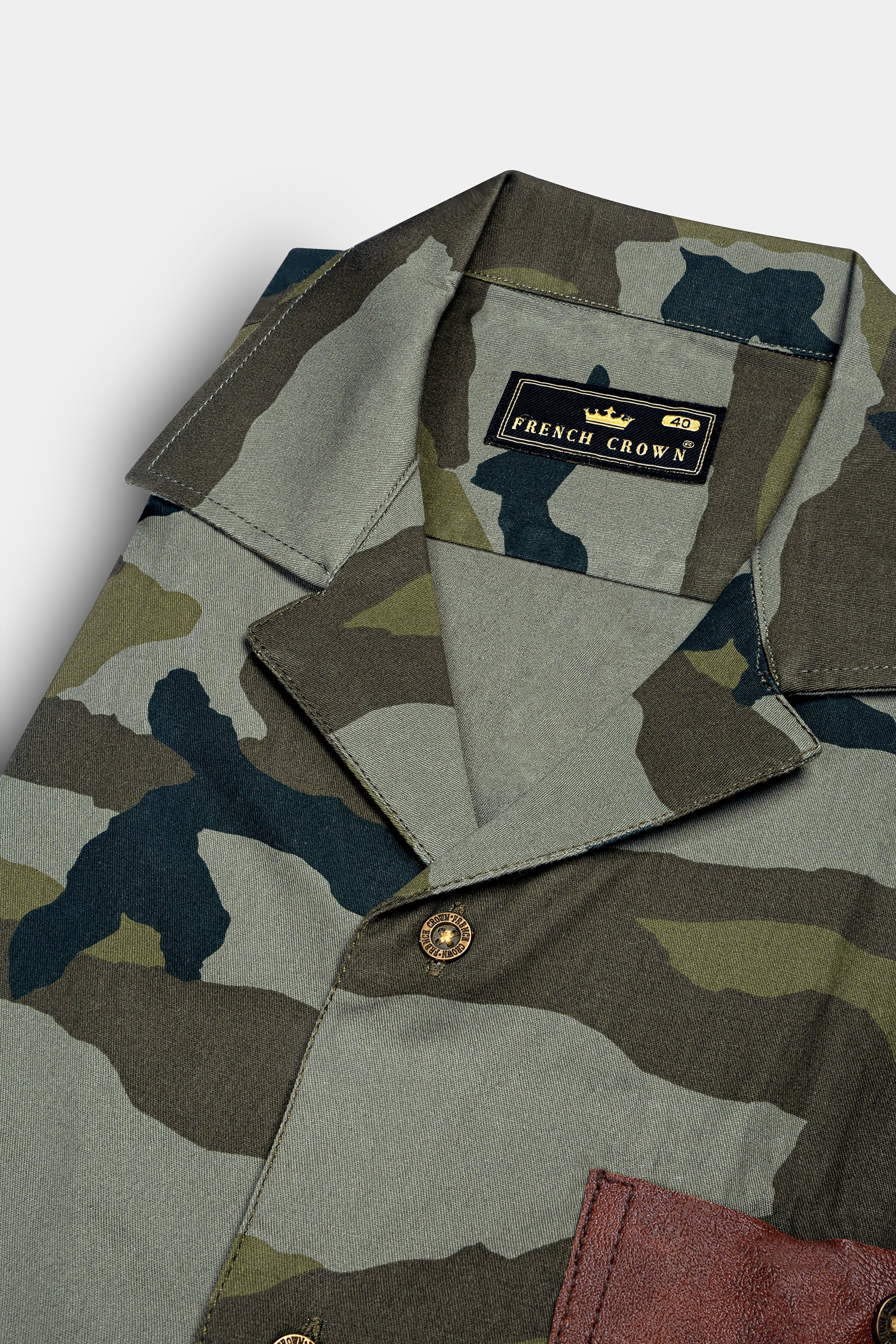 Concord Gray And Iridium Brown Royal Oxford Designer Shirt