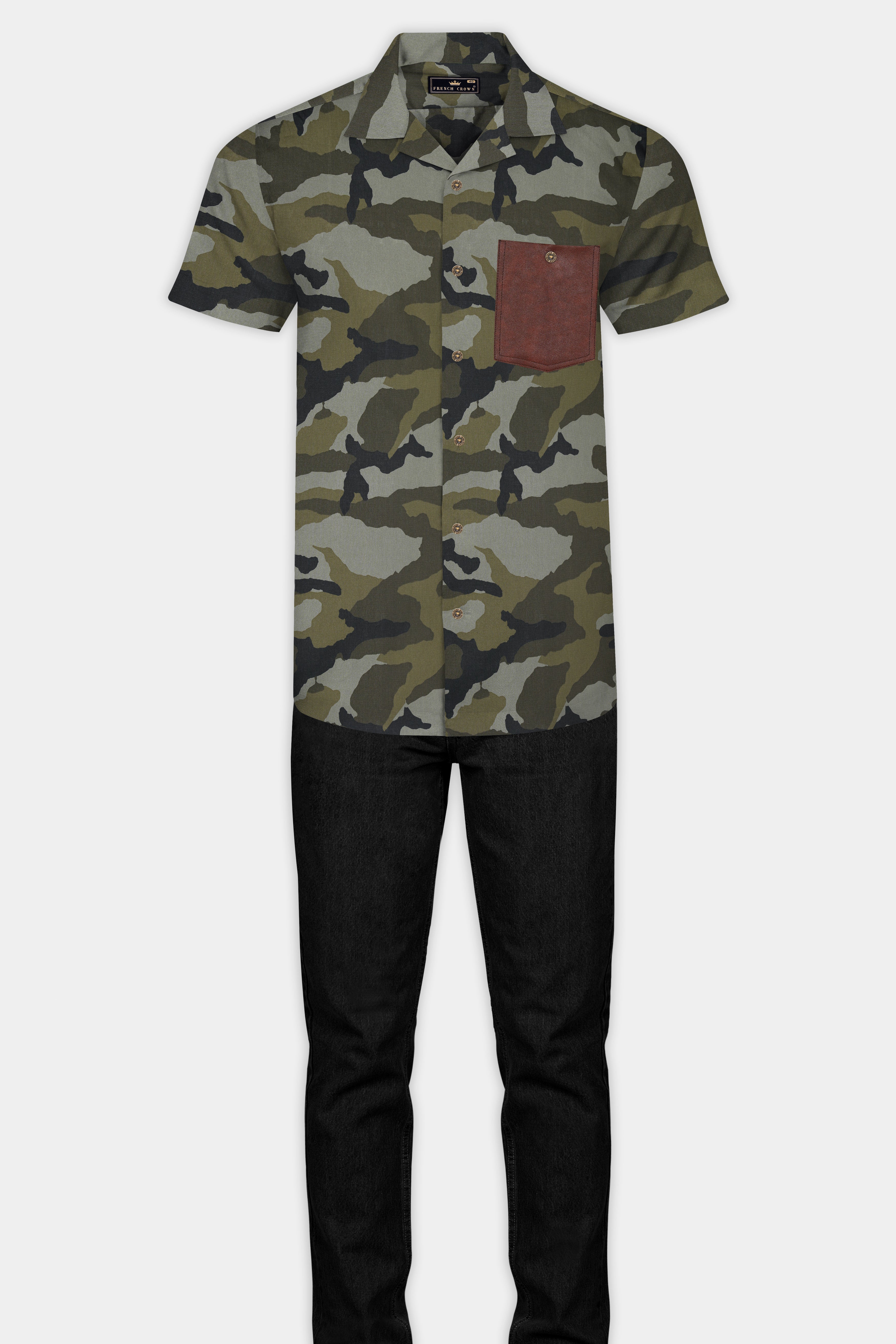 Concord Gray And Iridium Brown Royal Oxford Designer Shirt