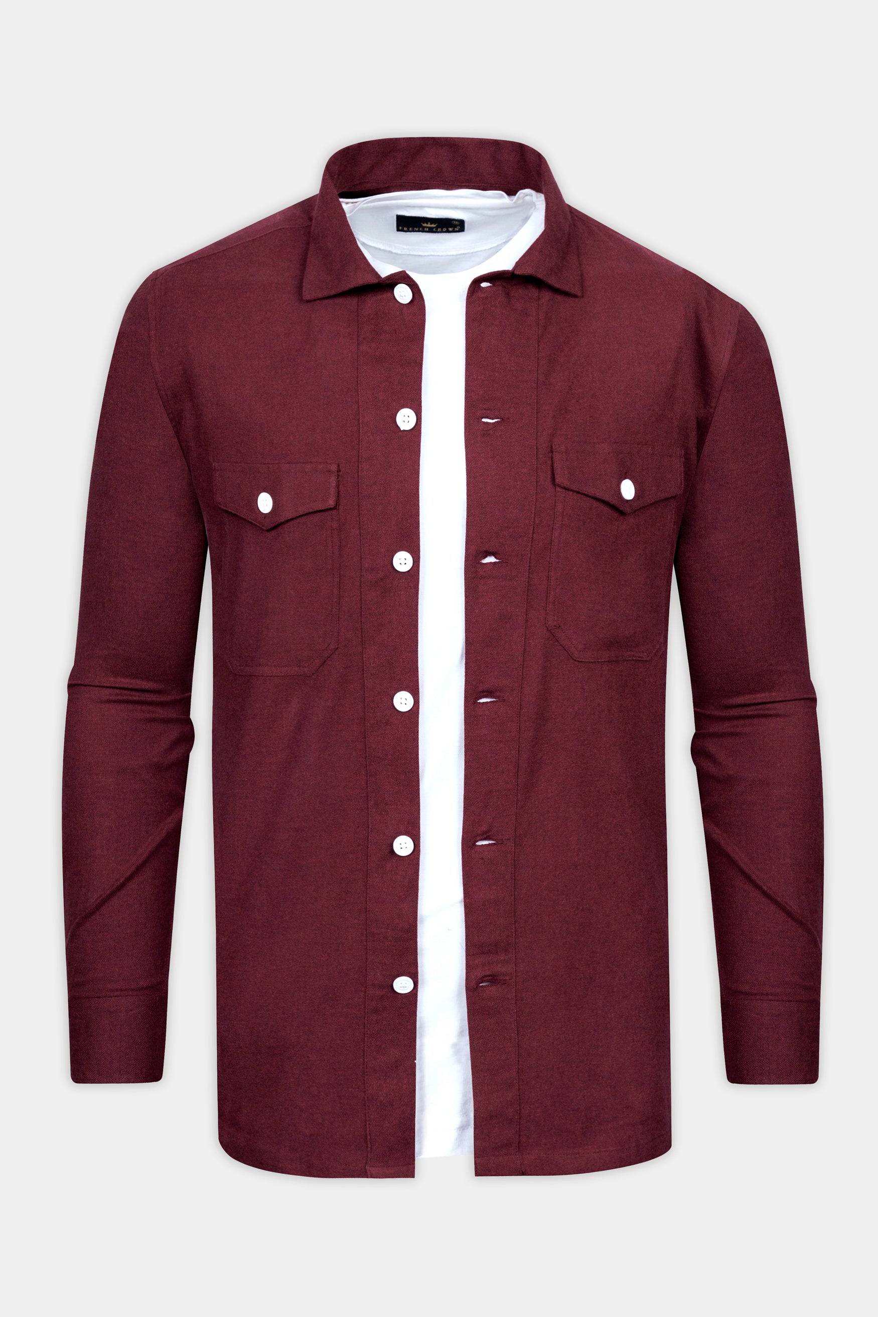 Cocoa Bean Brown Flannel Heavyweight Designer Overshirt/shacket 12418-OS-FP-P277-38, 12418-OS-FP-P277-H-38, 12418-OS-FP-P277-39, 12418-OS-FP-P277-H-39, 12418-OS-FP-P277-40, 12418-OS-FP-P277-H-40, 12418-OS-FP-P277-42, 12418-OS-FP-P277-H-42, 12418-OS-FP-P277-44, 12418-OS-FP-P277-H-44, 12418-OS-FP-P277-46, 12418-OS-FP-P277-H-46, 12418-OS-FP-P277-48, 12418-OS-FP-P277-H-48, 12418-OS-FP-P277-50, 12418-OS-FP-P277-H-50, 12418-OS-FP-P277-52, 12418-OS-FP-P277-H-52