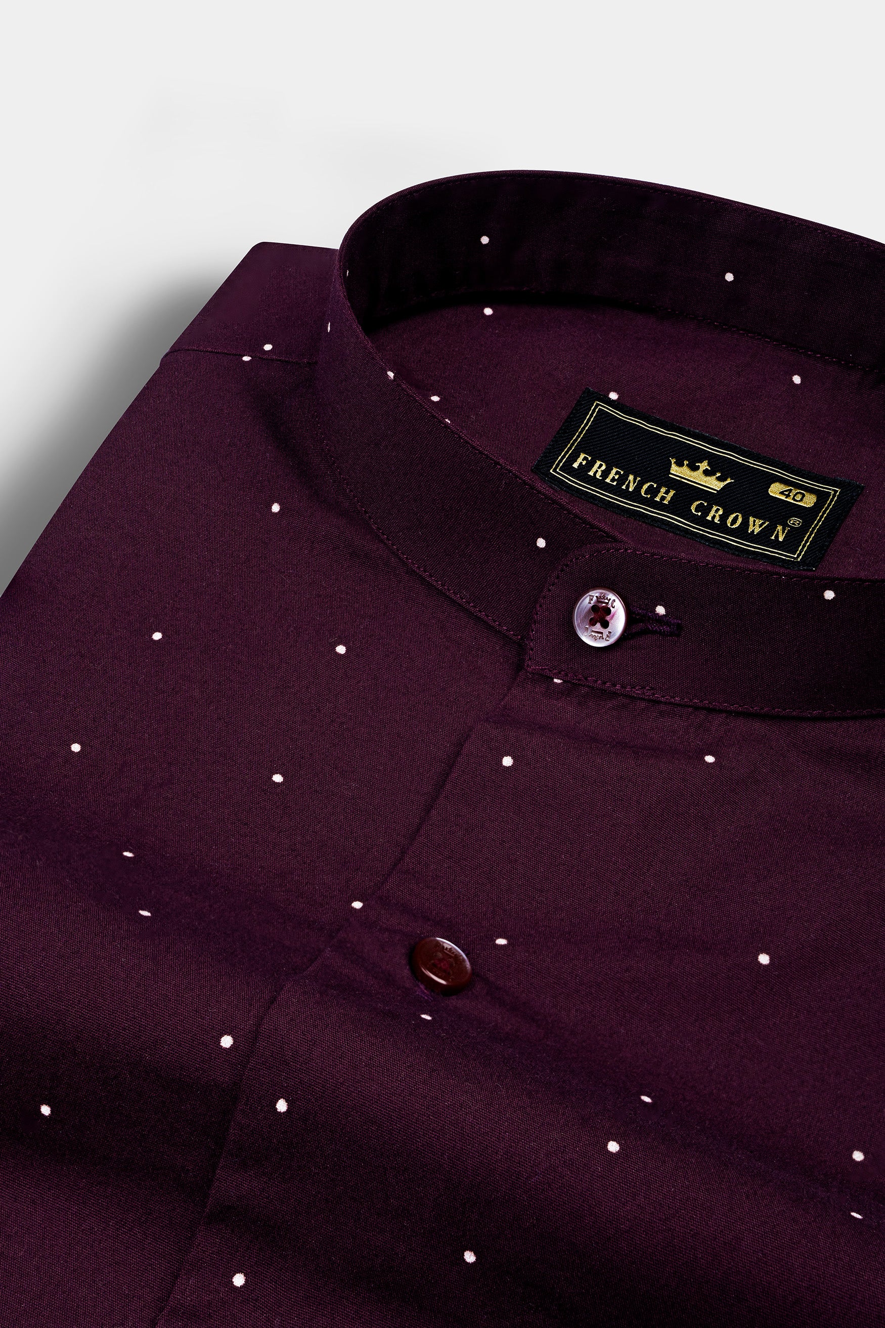 Wine Polka Dotted Twill Premium Cotton Shirt 12422-M-MN-38, 12422-M-MN-H-38, 12422-M-MN-39, 12422-M-MN-H-39, 12422-M-MN-40, 12422-M-MN-H-40, 12422-M-MN-42, 12422-M-MN-H-42, 12422-M-MN-44, 12422-M-MN-H-44, 12422-M-MN-46, 12422-M-MN-H-46, 12422-M-MN-48, 12422-M-MN-H-48, 12422-M-MN-50, 12422-M-MN-H-50, 12422-M-MN-52, 12422-M-MN-H-52