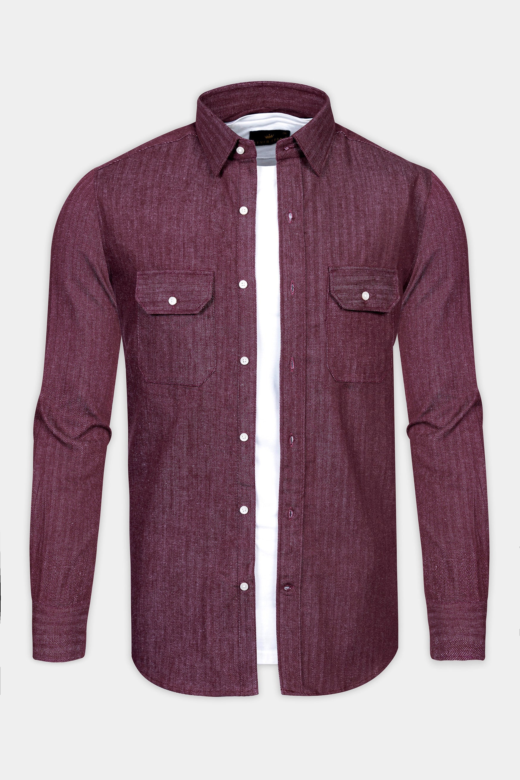 Wine Berry Red Heavyweight Herringbone Striped Premium Cotton Overshirt/shacket 12437-OS-FP-38, 12437-OS-FP-H-38, 12437-OS-FP-39, 12437-OS-FP-H-39, 12437-OS-FP-40, 12437-OS-FP-H-40, 12437-OS-FP-42, 12437-OS-FP-H-42, 12437-OS-FP-44, 12437-OS-FP-H-44, 12437-OS-FP-46, 12437-OS-FP-H-46, 12437-OS-FP-48, 12437-OS-FP-H-48, 12437-OS-FP-50, 12437-OS-FP-H-50, 12437-OS-FP-52, 12437-OS-FP-H-52