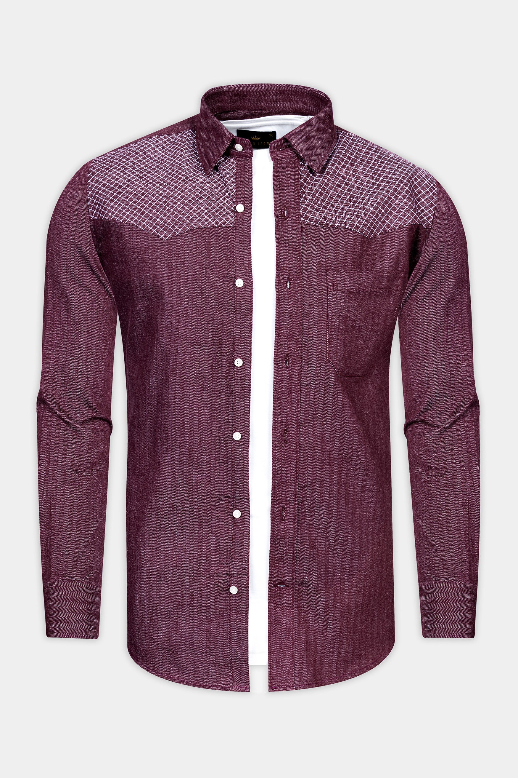 Wine Berry Red Heavyweight Herringbone Striped Premium Cotton Designer Overshirt/shacket 12438-OS-D79-38, 12438-OS-D79-H-38, 12438-OS-D79-39, 12438-OS-D79-H-39, 12438-OS-D79-40, 12438-OS-D79-H-40, 12438-OS-D79-42, 12438-OS-D79-H-42, 12438-OS-D79-44, 12438-OS-D79-H-44, 12438-OS-D79-46, 12438-OS-D79-H-46, 12438-OS-D79-48, 12438-OS-D79-H-48, 12438-OS-D79-50, 12438-OS-D79-H-50, 12438-OS-D79-52, 12438-OS-D79-H-52