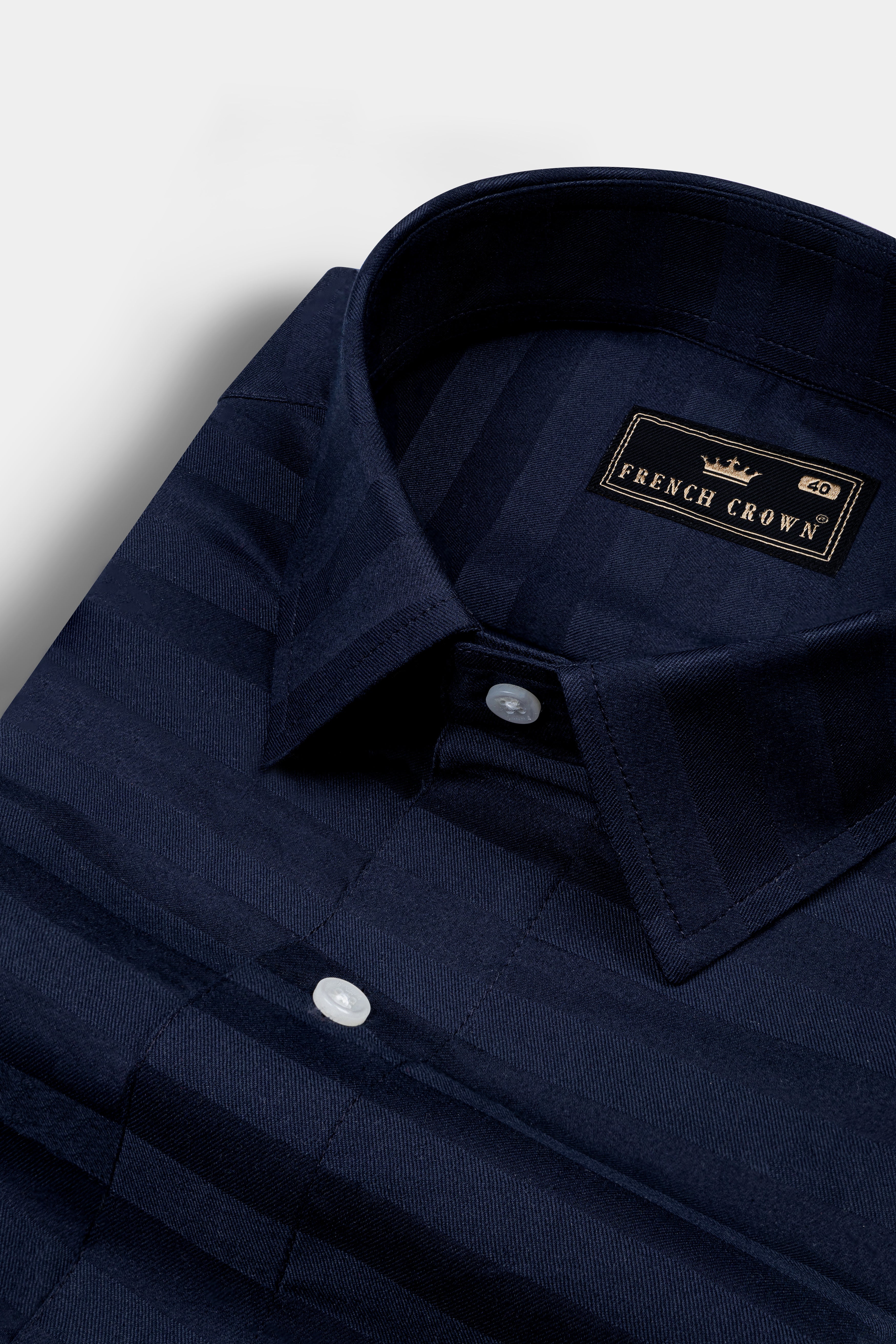Mirage Blue horizontal striped Dobby Textured Premium Giza Cotton Shirt 12440-38, 12440-H-38, 12440-39, 12440-H-39, 12440-40, 12440-H-40, 12440-42, 12440-H-42, 12440-44, 12440-H-44, 12440-46, 12440-H-46, 12440-48, 12440-H-48, 12440-50, 12440-H-50, 12440-52, 12440-H-52