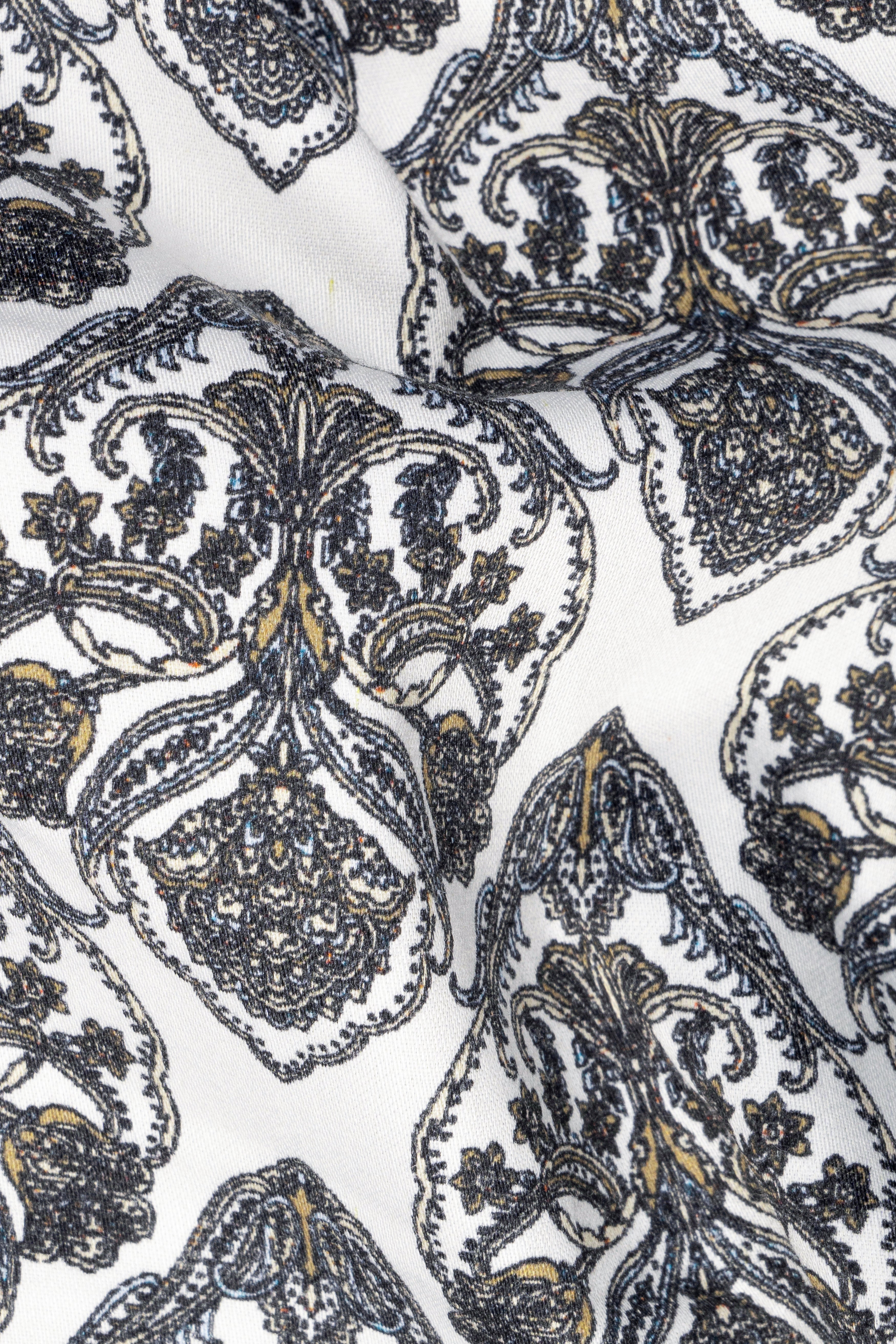 Bright White Digital Flower Printed Subtle Sheen Super Soft Premium Cotton Shirt 12445-38, 12445-H-38, 12445-39, 12445-H-39, 12445-40, 12445-H-40, 12445-42, 12445-H-42, 12445-44, 12445-H-44, 12445-46, 12445-H-46, 12445-48, 12445-H-48, 12445-50, 12445-H-50, 12445-52, 12445-H-52