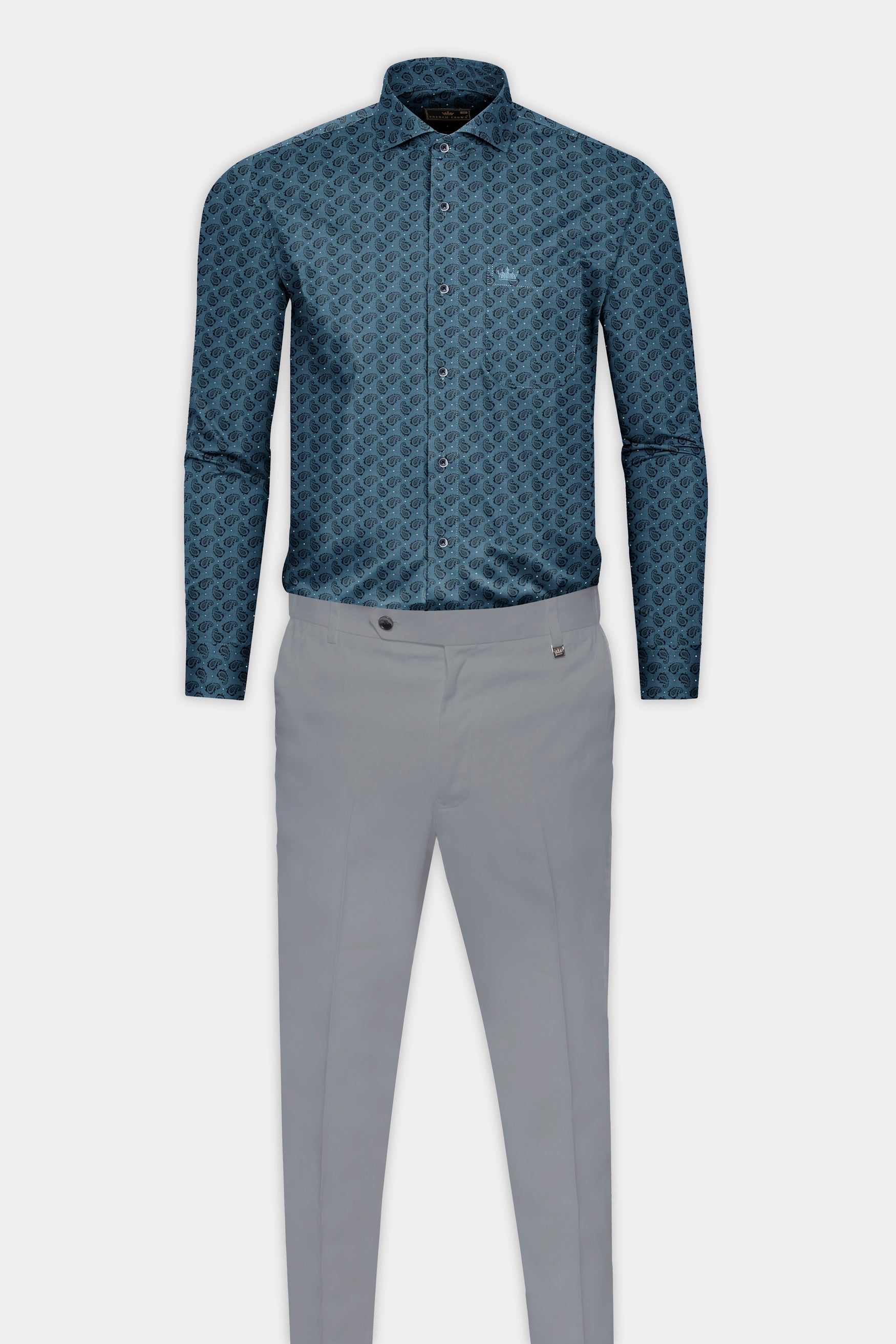 William Blue with Black Paisley Printed Super Soft Premium Cotton Shirt 12502-CA-BLK-38, 12502-CA-BLK-H-38, 12502-CA-BLK-39, 12502-CA-BLK-H-39, 12502-CA-BLK-40, 12502-CA-BLK-H-40, 12502-CA-BLK-42, 12502-CA-BLK-H-42, 12502-CA-BLK-44, 12502-CA-BLK-H-44, 12502-CA-BLK-46, 12502-CA-BLK-H-46, 12502-CA-BLK-48, 12502-CA-BLK-H-48, 12502-CA-BLK-50, 12502-CA-BLK-H-50, 12502-CA-BLK-52, 12502-CA-BLK-H-52