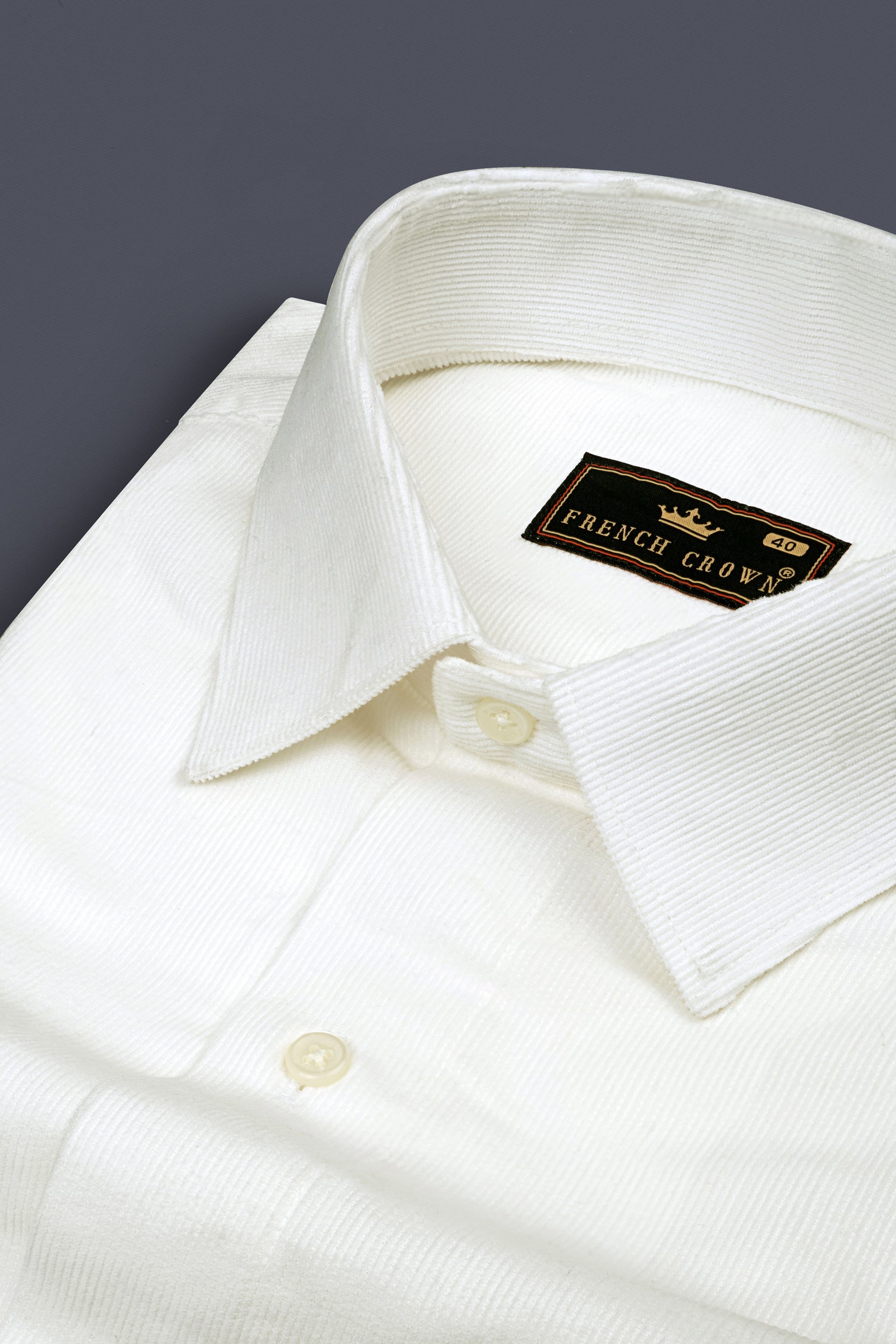 Bianca Cream Heavyweight Corduroy Shirt 12513-38, 12513-H-38, 12513-39, 12513-H-39, 12513-40, 12513-H-40, 12513-42, 12513-H-42, 12513-44, 12513-H-44, 12513-46, 12513-H-46, 12513-48, 12513-H-48, 12513-50, 12513-H-50, 12513-52, 12513-H-52