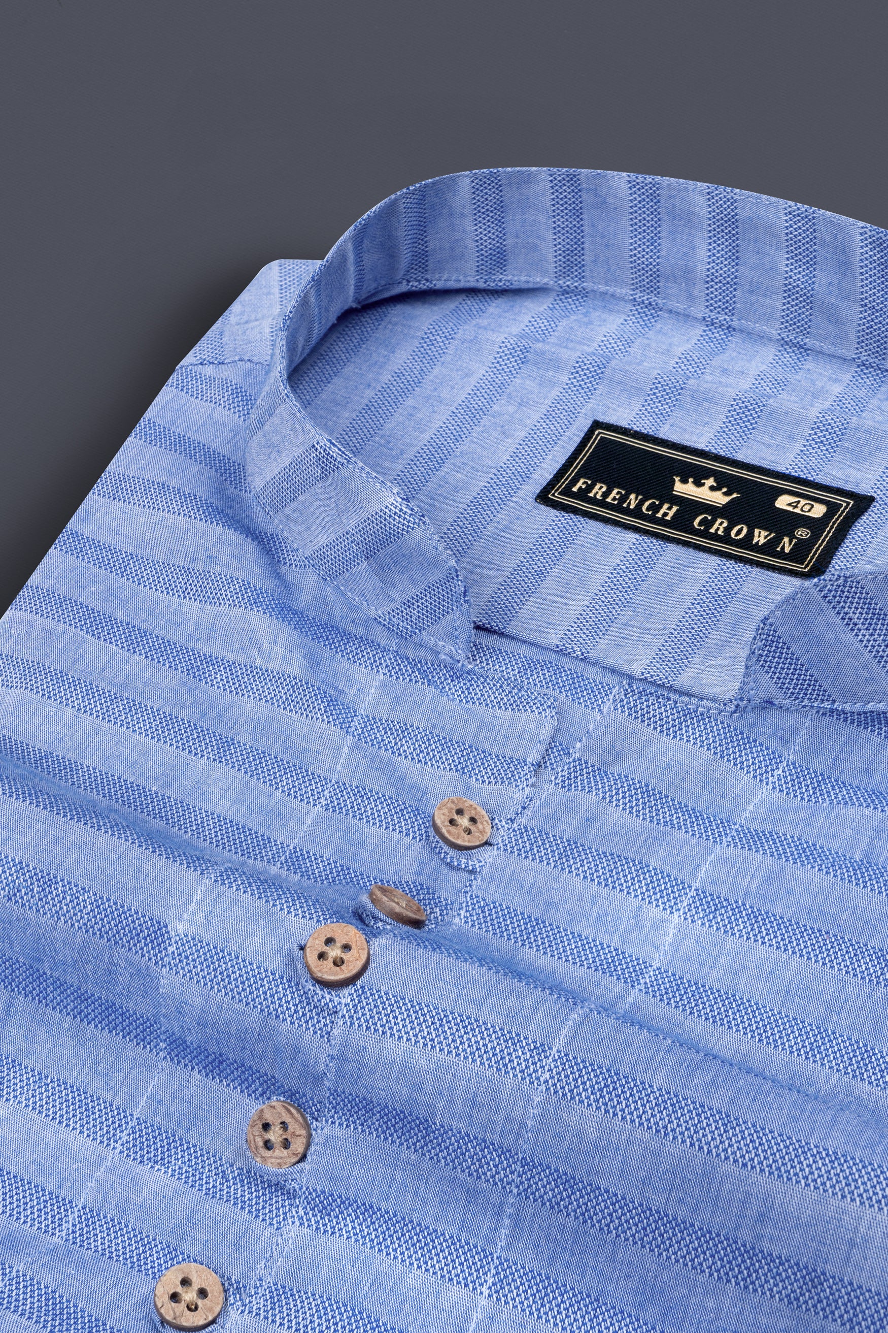 Wild Blue Horizontal blue shadow striped Textured Dobby Kurta Shirt 12515-KS-38, 12515-KS-H-38, 12515-KS-39, 12515-KS-H-39, 12515-KS-40, 12515-KS-H-40, 12515-KS-42, 12515-KS-H-42, 12515-KS-44, 12515-KS-H-44, 12515-KS-46, 12515-KS-H-46, 12515-KS-48, 12515-KS-H-48, 12515-KS-50, 12515-KS-H-50, 12515-KS-52, 12515-KS-H-52