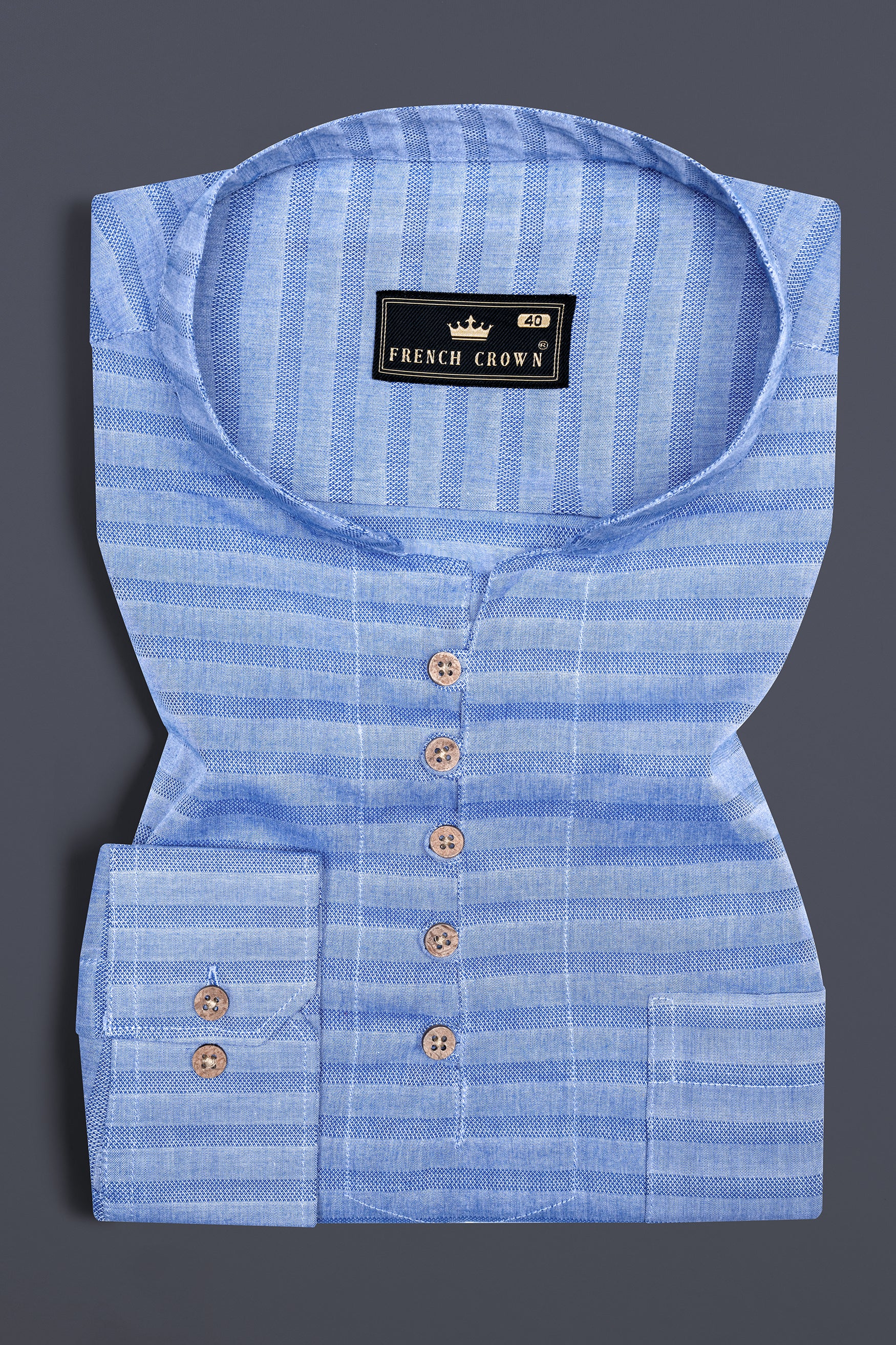 Wild Blue Horizontal blue shadow striped Textured Dobby Kurta Shirt 12515-KS-38, 12515-KS-H-38, 12515-KS-39, 12515-KS-H-39, 12515-KS-40, 12515-KS-H-40, 12515-KS-42, 12515-KS-H-42, 12515-KS-44, 12515-KS-H-44, 12515-KS-46, 12515-KS-H-46, 12515-KS-48, 12515-KS-H-48, 12515-KS-50, 12515-KS-H-50, 12515-KS-52, 12515-KS-H-52
