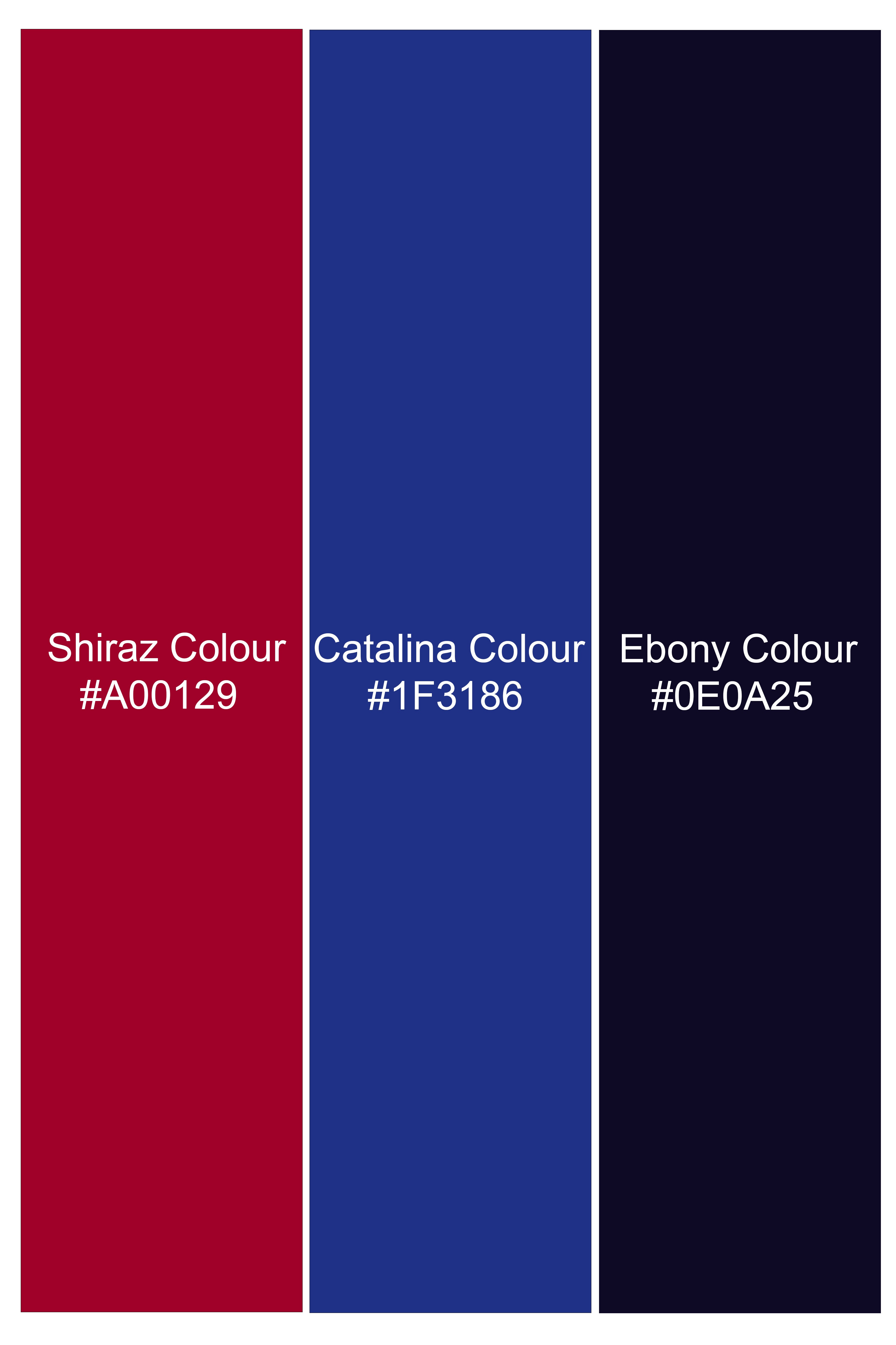Shiraz Red with Catalina Blue and Ebony Blue Super Soft Premium Cotton Designer Shirt 12519-P484-38, 12519-P484-H-38, 12519-P484-39, 12519-P484-H-39, 12519-P484-40, 12519-P484-H-40, 12519-P484-42, 12519-P484-H-42, 12519-P484-44, 12519-P484-H-44, 12519-P484-46, 12519-P484-H-46, 12519-P484-48, 12519-P484-H-48, 12519-P484-50, 12519-P484-H-50, 12519-P484-52, 12519-P484-H-52