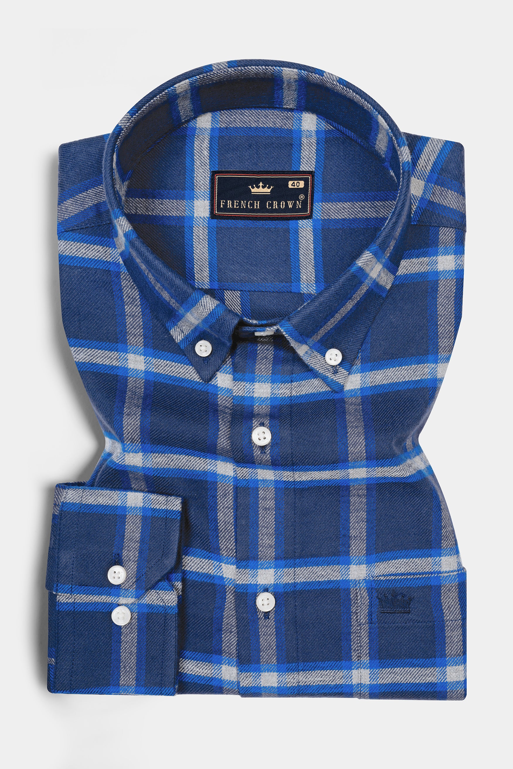 Rhino Blue Windowpane Plaid Flannel Cotton Shirt 12525-BD-38, 12525-BD-H-38, 12525-BD-39, 12525-BD-H-39, 12525-BD-40, 12525-BD-H-40, 12525-BD-42, 12525-BD-H-42, 12525-BD-44, 12525-BD-H-44, 12525-BD-46, 12525-BD-H-46, 12525-BD-48, 12525-BD-H-48, 12525-BD-50, 12525-BD-H-50, 12525-BD-52, 12525-BD-H-52