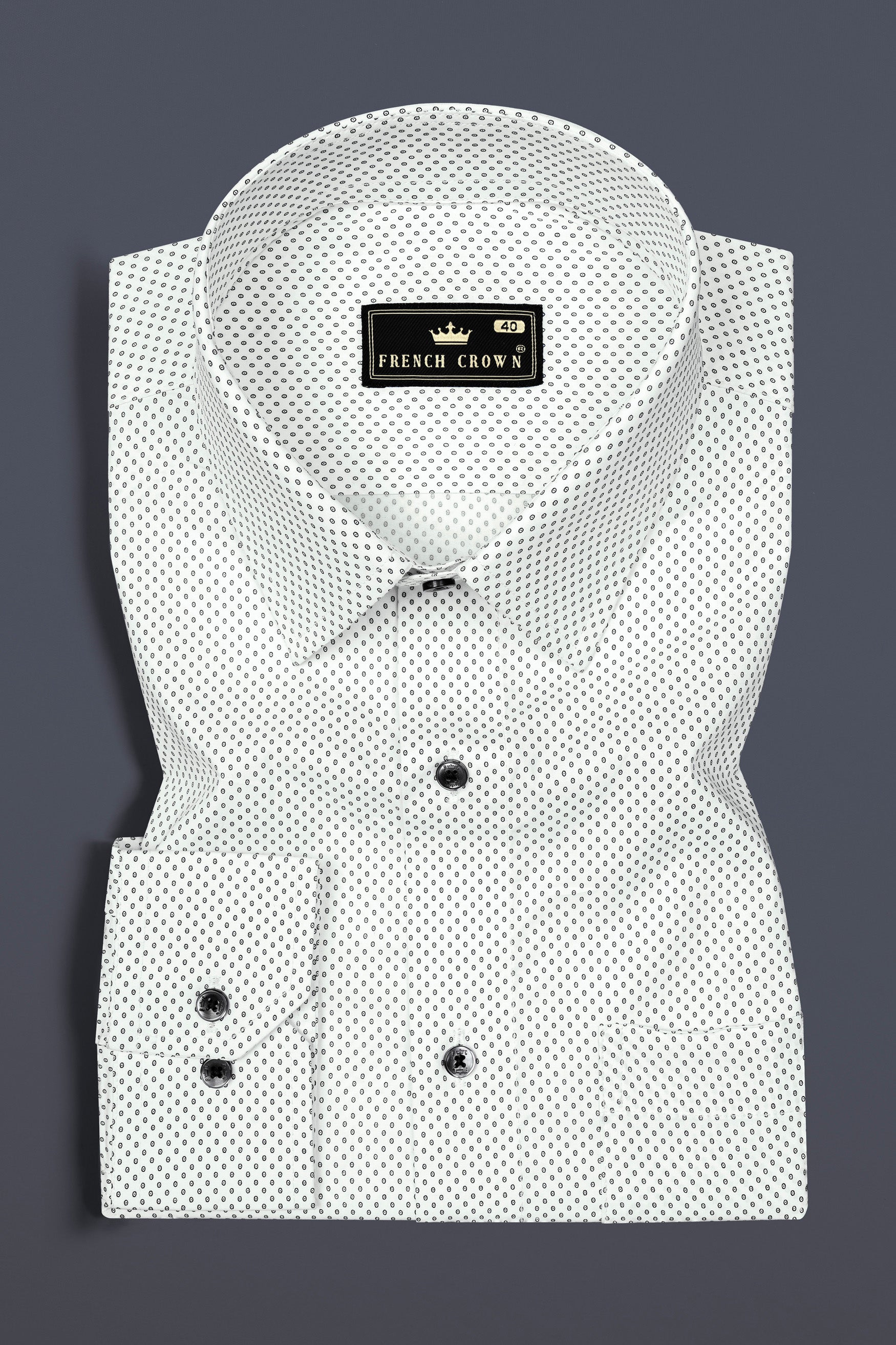 Bright White Printed Lightweight Cotton Shirt 12535-BLK-38, 12535-BLK-H-38, 12535-BLK-39, 12535-BLK-H-39, 12535-BLK-40, 12535-BLK-H-40, 12535-BLK-42, 12535-BLK-H-42, 12535-BLK-44, 12535-BLK-H-44, 12535-BLK-46, 12535-BLK-H-46, 12535-BLK-48, 12535-BLK-H-48, 12535-BLK-50, 12535-BLK-H-50, 12535-BLK-52, 12535-BLK-H-52