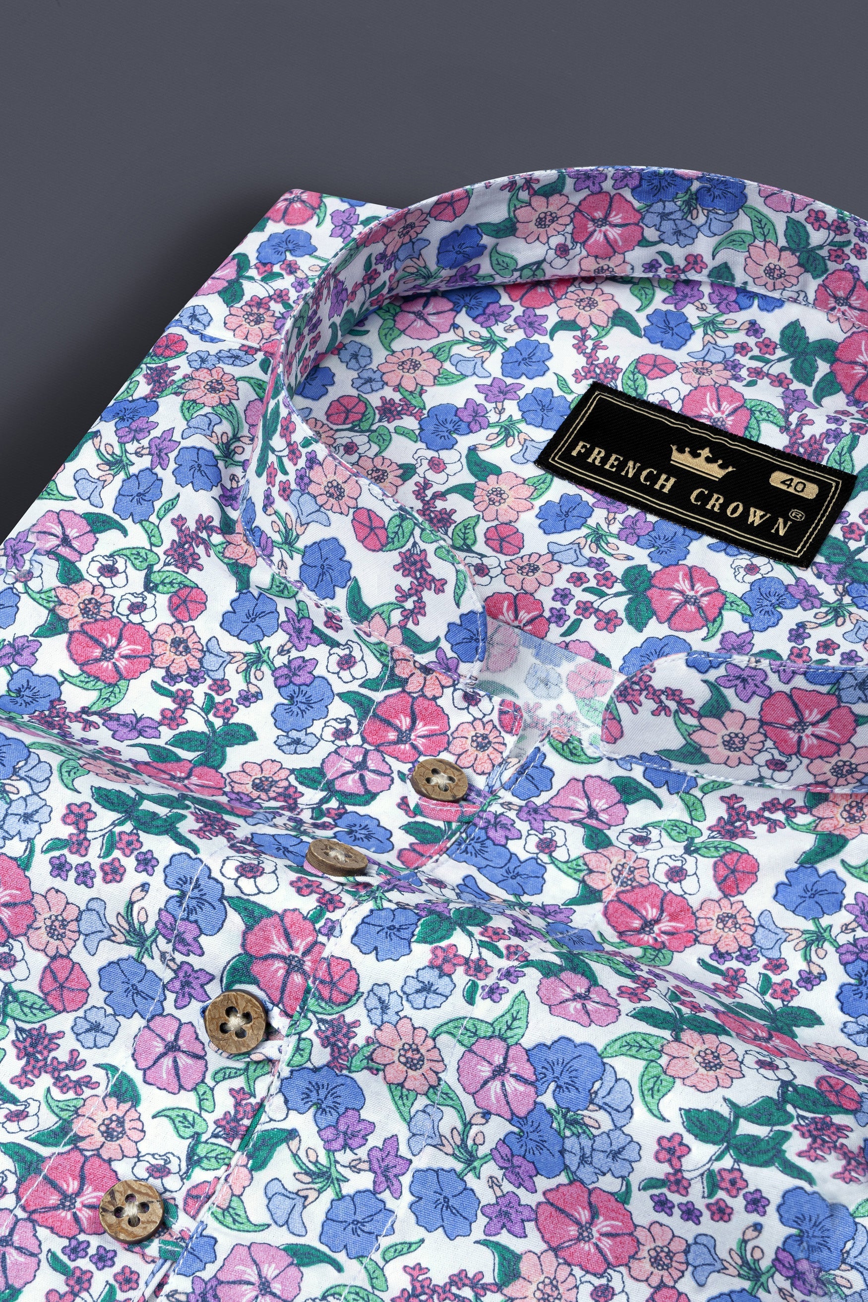 Lilac Multicolored Flower Printed Poplin Giza Cotton Shirt 12538-KS-38, 12538-KS-H-38, 12538-KS-39, 12538-KS-H-39, 12538-KS-40, 12538-KS-H-40, 12538-KS-42, 12538-KS-H-42, 12538-KS-44, 12538-KS-H-44, 12538-KS-46, 12538-KS-H-46, 12538-KS-48, 12538-KS-H-48, 12538-KS-50, 12538-KS-H-50, 12538-KS-52, 12538-KS-H-52
