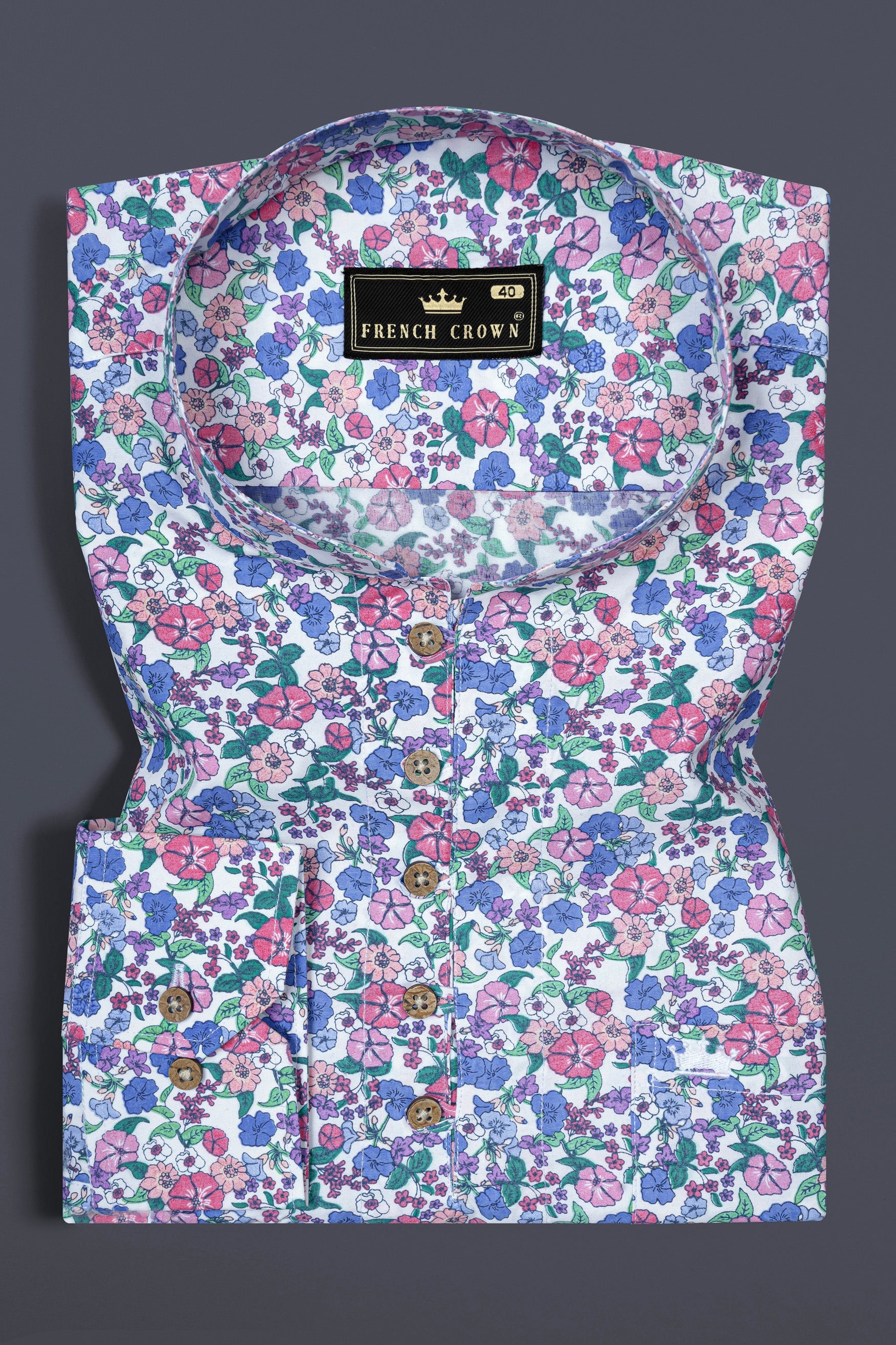 Lilac Multicolored Flower Printed Poplin Giza Cotton Shirt 12538-KS-38, 12538-KS-H-38, 12538-KS-39, 12538-KS-H-39, 12538-KS-40, 12538-KS-H-40, 12538-KS-42, 12538-KS-H-42, 12538-KS-44, 12538-KS-H-44, 12538-KS-46, 12538-KS-H-46, 12538-KS-48, 12538-KS-H-48, 12538-KS-50, 12538-KS-H-50, 12538-KS-52, 12538-KS-H-52