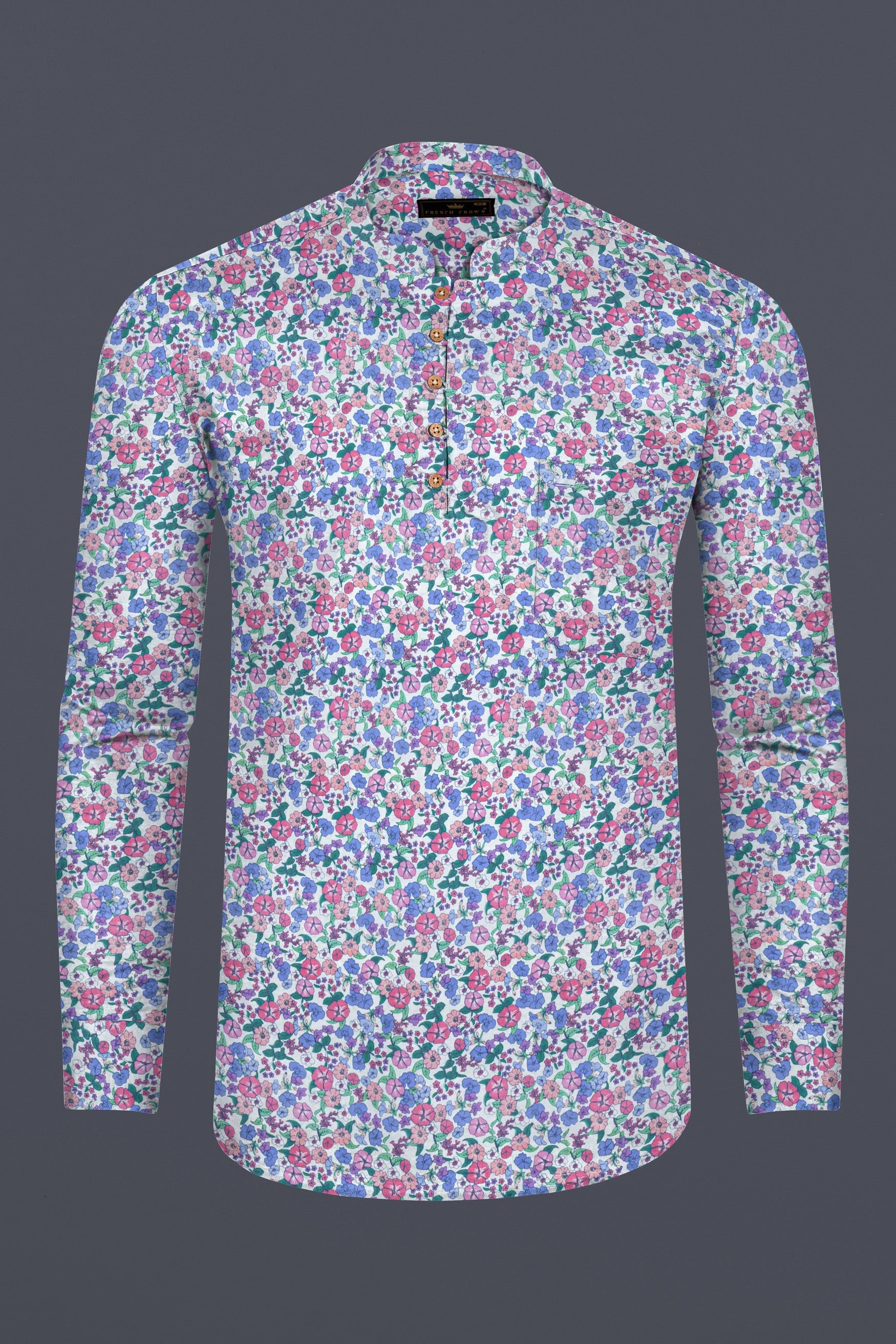 Lilac Multicolored Flower Printed Poplin Giza Cotton Shirt 12538-KS-38, 12538-KS-H-38, 12538-KS-39, 12538-KS-H-39, 12538-KS-40, 12538-KS-H-40, 12538-KS-42, 12538-KS-H-42, 12538-KS-44, 12538-KS-H-44, 12538-KS-46, 12538-KS-H-46, 12538-KS-48, 12538-KS-H-48, 12538-KS-50, 12538-KS-H-50, 12538-KS-52, 12538-KS-H-52