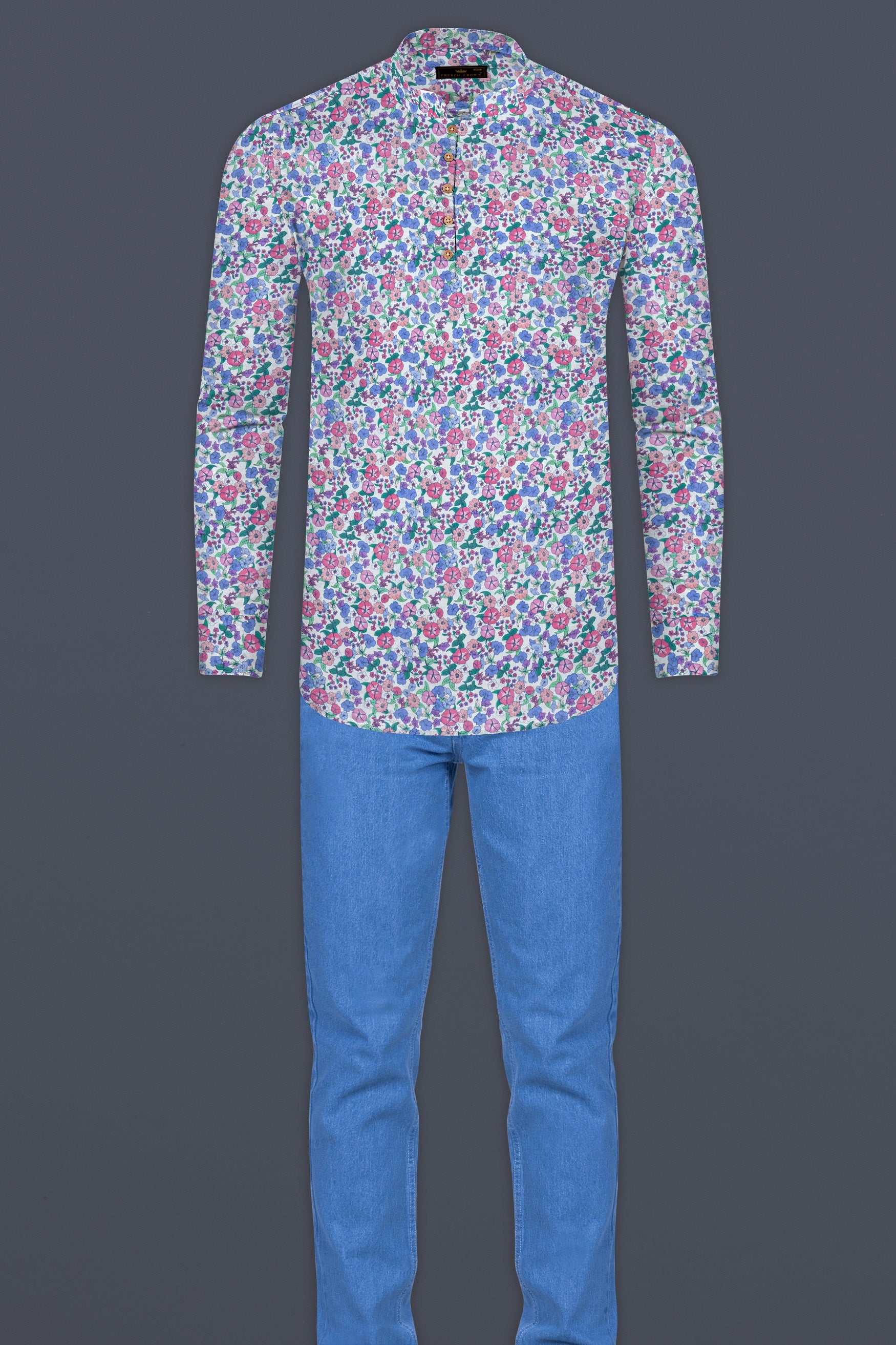 Lilac Multicolored Flower Printed Poplin Giza Cotton Shirt 12538-KS-38, 12538-KS-H-38, 12538-KS-39, 12538-KS-H-39, 12538-KS-40, 12538-KS-H-40, 12538-KS-42, 12538-KS-H-42, 12538-KS-44, 12538-KS-H-44, 12538-KS-46, 12538-KS-H-46, 12538-KS-48, 12538-KS-H-48, 12538-KS-50, 12538-KS-H-50, 12538-KS-52, 12538-KS-H-52