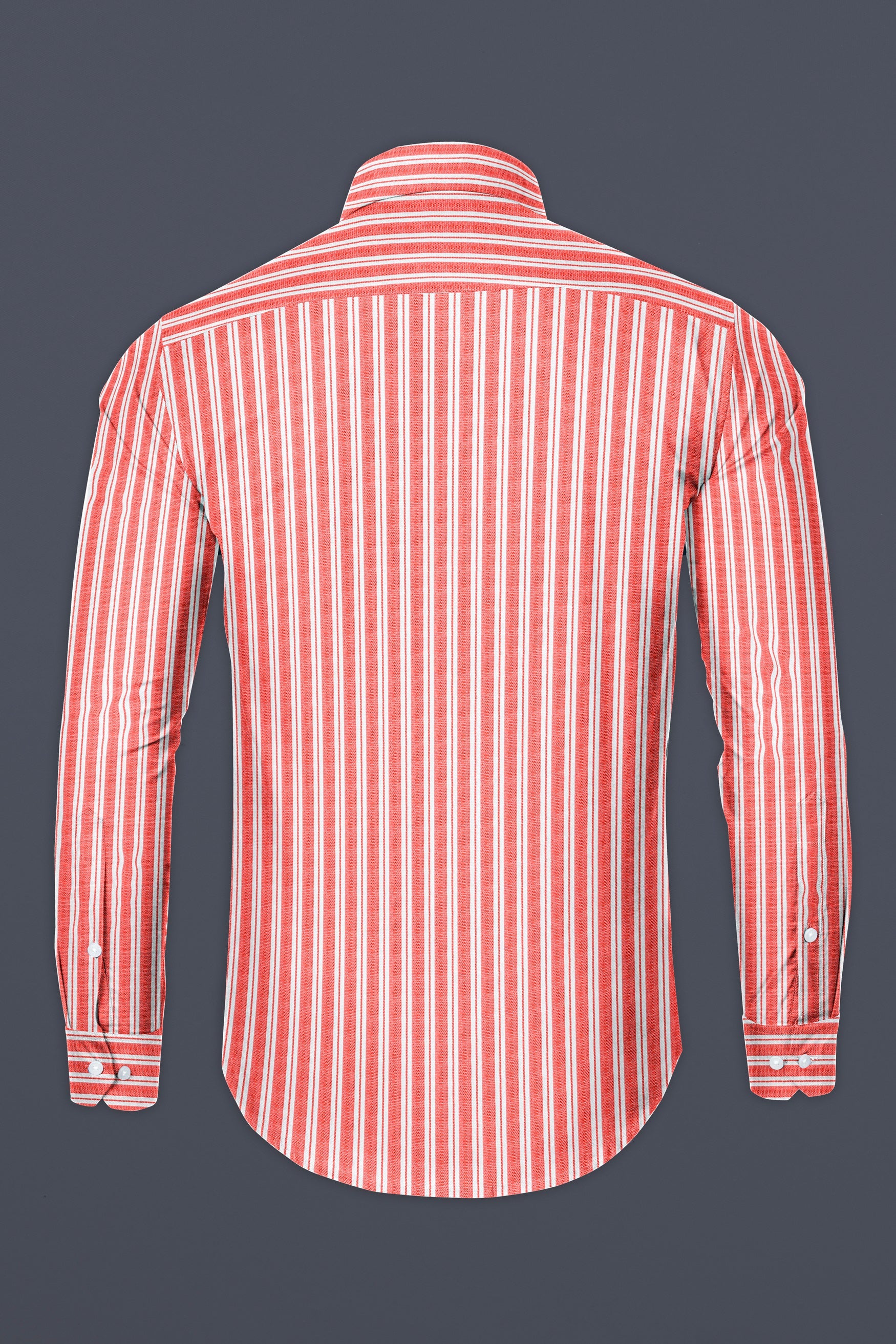 Geraldine Orange and White Striped Dobby Textured Premium Cotton Shirt 12542-BD-38, 12542-BD-H-38, 12542-BD-39, 12542-BD-H-39, 12542-BD-40, 12542-BD-H-40, 12542-BD-42, 12542-BD-H-42, 12542-BD-44, 12542-BD-H-44, 12542-BD-46, 12542-BD-H-46, 12542-BD-48, 12542-BD-H-48, 12542-BD-50, 12542-BD-H-50, 12542-BD-52, 12542-BD-H-52