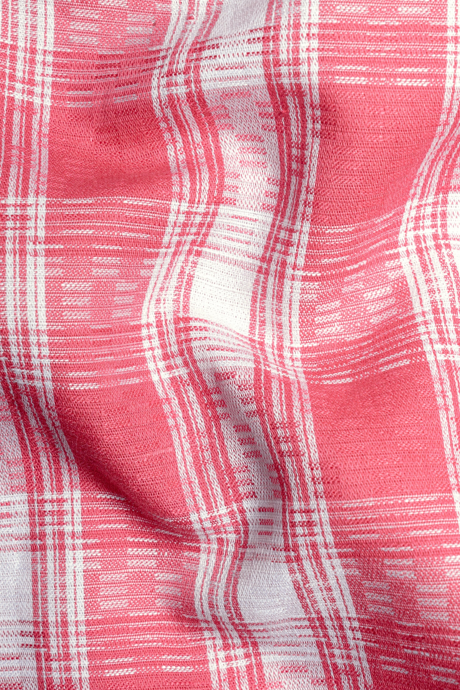 Rosy Pink and White Checks Plaid Dobby Textured Premium Giza Cotton Shirt 12543-BD-38, 12543-BD-H-38, 12543-BD-39, 12543-BD-H-39, 12543-BD-40, 12543-BD-H-40, 12543-BD-42, 12543-BD-H-42, 12543-BD-44, 12543-BD-H-44, 12543-BD-46, 12543-BD-H-46, 12543-BD-48, 12543-BD-H-48, 12543-BD-50, 12543-BD-H-50, 12543-BD-52, 12543-BD-H-52