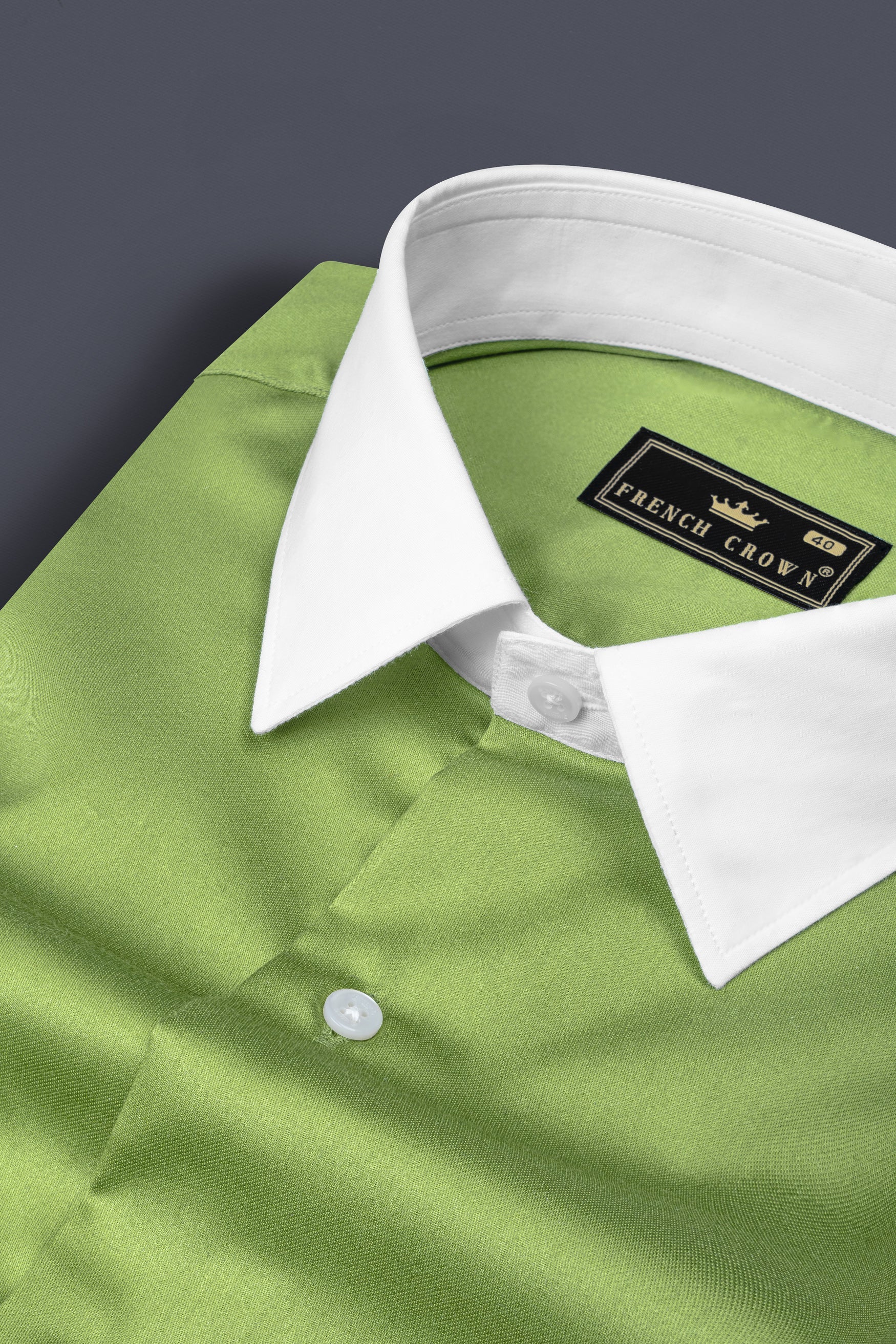 Asparagus Green Subtle Sheen Super Soft Premium Cotton Shirt 12549-WCC-38, 12549-WCC-H-38, 12549-WCC-39, 12549-WCC-H-39, 12549-WCC-40, 12549-WCC-H-40, 12549-WCC-42, 12549-WCC-H-42, 12549-WCC-44, 12549-WCC-H-44, 12549-WCC-46, 12549-WCC-H-46, 12549-WCC-48, 12549-WCC-H-48, 12549-WCC-50, 12549-WCC-H-50, 12549-WCC-52, 12549-WCC-H-52