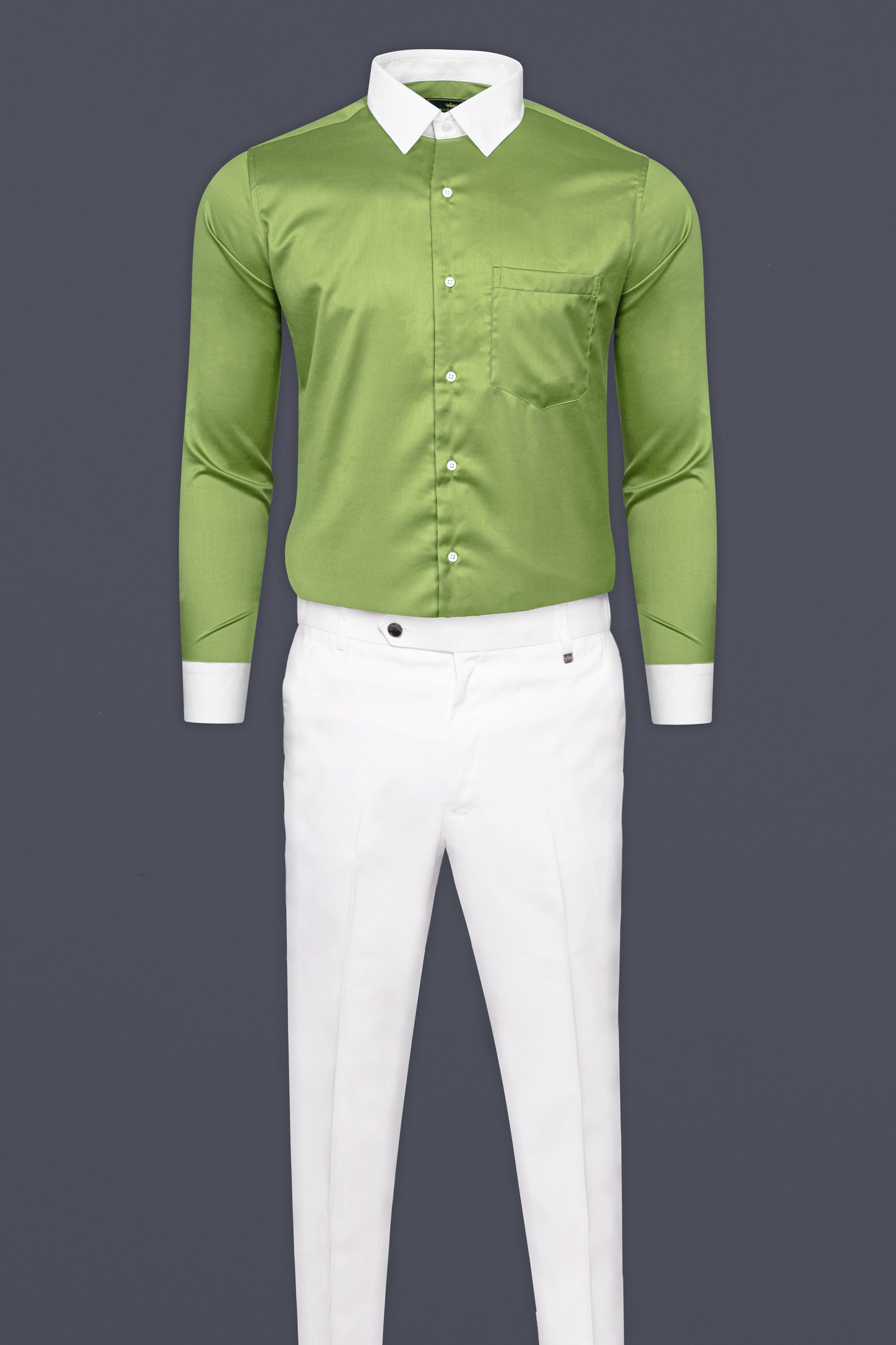Asparagus Green Subtle Sheen Super Soft Premium Cotton Shirt 12549-WCC-38, 12549-WCC-H-38, 12549-WCC-39, 12549-WCC-H-39, 12549-WCC-40, 12549-WCC-H-40, 12549-WCC-42, 12549-WCC-H-42, 12549-WCC-44, 12549-WCC-H-44, 12549-WCC-46, 12549-WCC-H-46, 12549-WCC-48, 12549-WCC-H-48, 12549-WCC-50, 12549-WCC-H-50, 12549-WCC-52, 12549-WCC-H-52