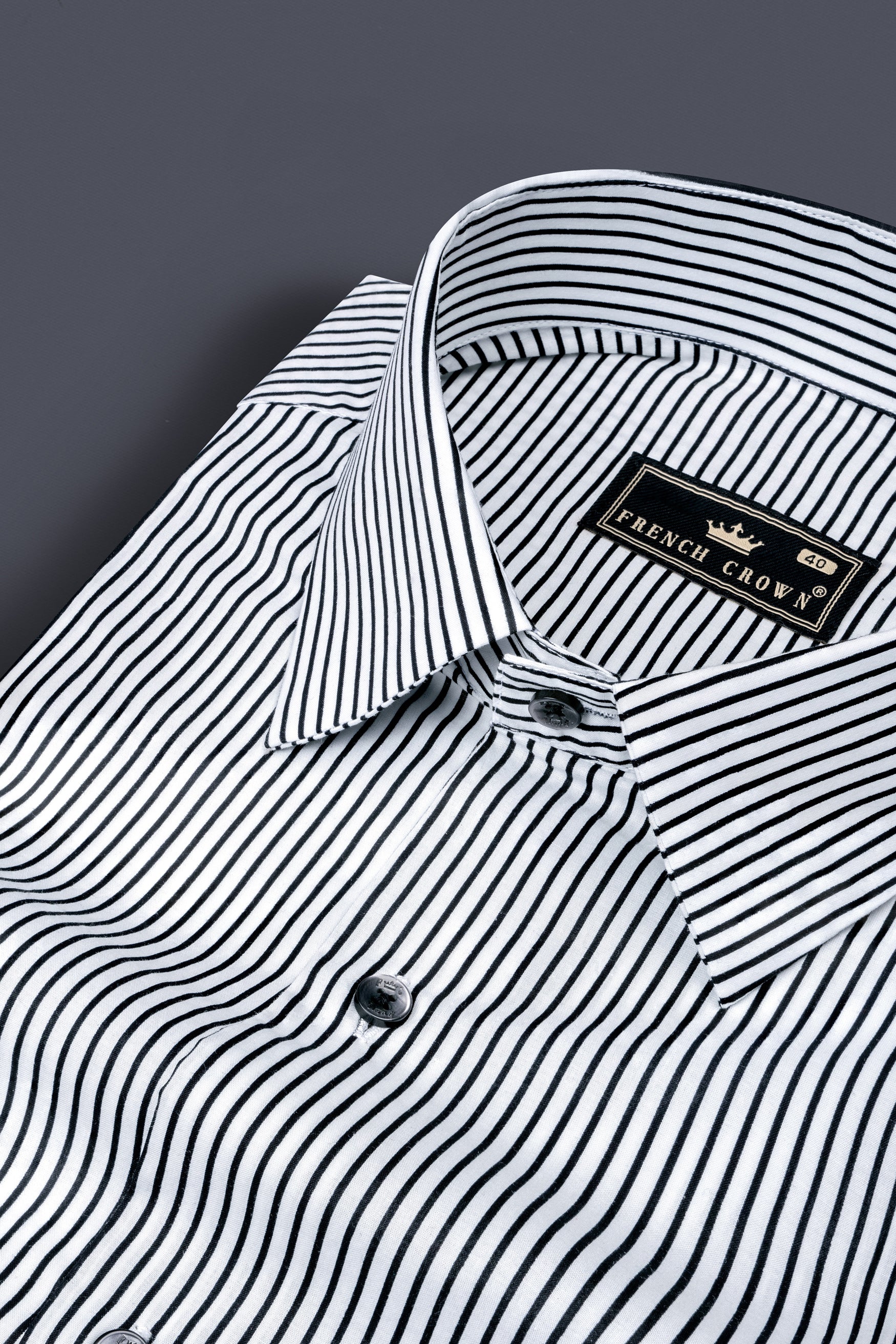 Jade Black and White Striped Poplin Giza Cotton Shirt 12550-BLK-38, 12550-BLK-H-38, 12550-BLK-39, 12550-BLK-H-39, 12550-BLK-40, 12550-BLK-H-40, 12550-BLK-42, 12550-BLK-H-42, 12550-BLK-44, 12550-BLK-H-44, 12550-BLK-46, 12550-BLK-H-46, 12550-BLK-48, 12550-BLK-H-48, 12550-BLK-50, 12550-BLK-H-50, 12550-BLK-52, 12550-BLK-H-52