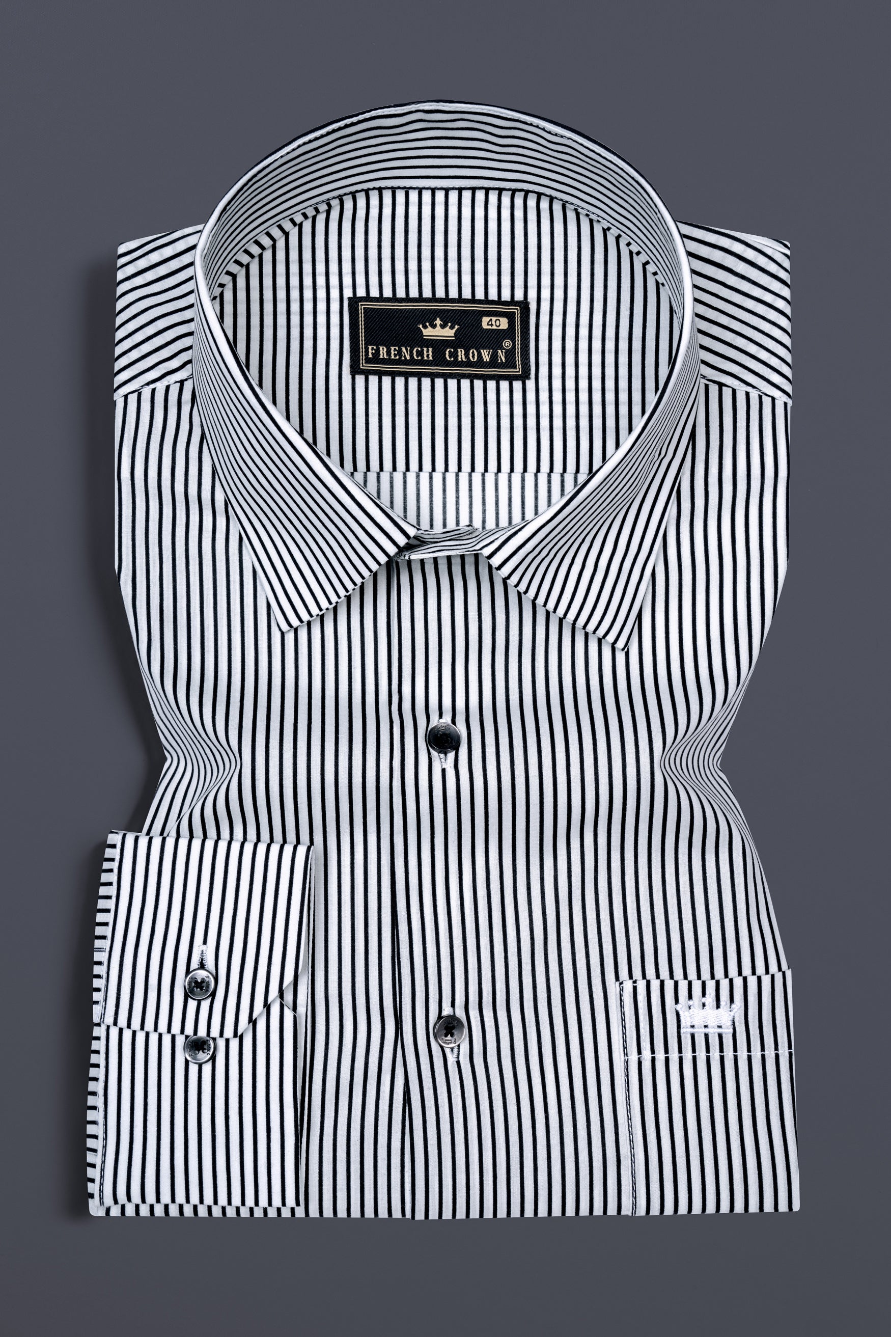 Jade Black and White Striped Poplin Giza Cotton Shirt 12550-BLK-38, 12550-BLK-H-38, 12550-BLK-39, 12550-BLK-H-39, 12550-BLK-40, 12550-BLK-H-40, 12550-BLK-42, 12550-BLK-H-42, 12550-BLK-44, 12550-BLK-H-44, 12550-BLK-46, 12550-BLK-H-46, 12550-BLK-48, 12550-BLK-H-48, 12550-BLK-50, 12550-BLK-H-50, 12550-BLK-52, 12550-BLK-H-52