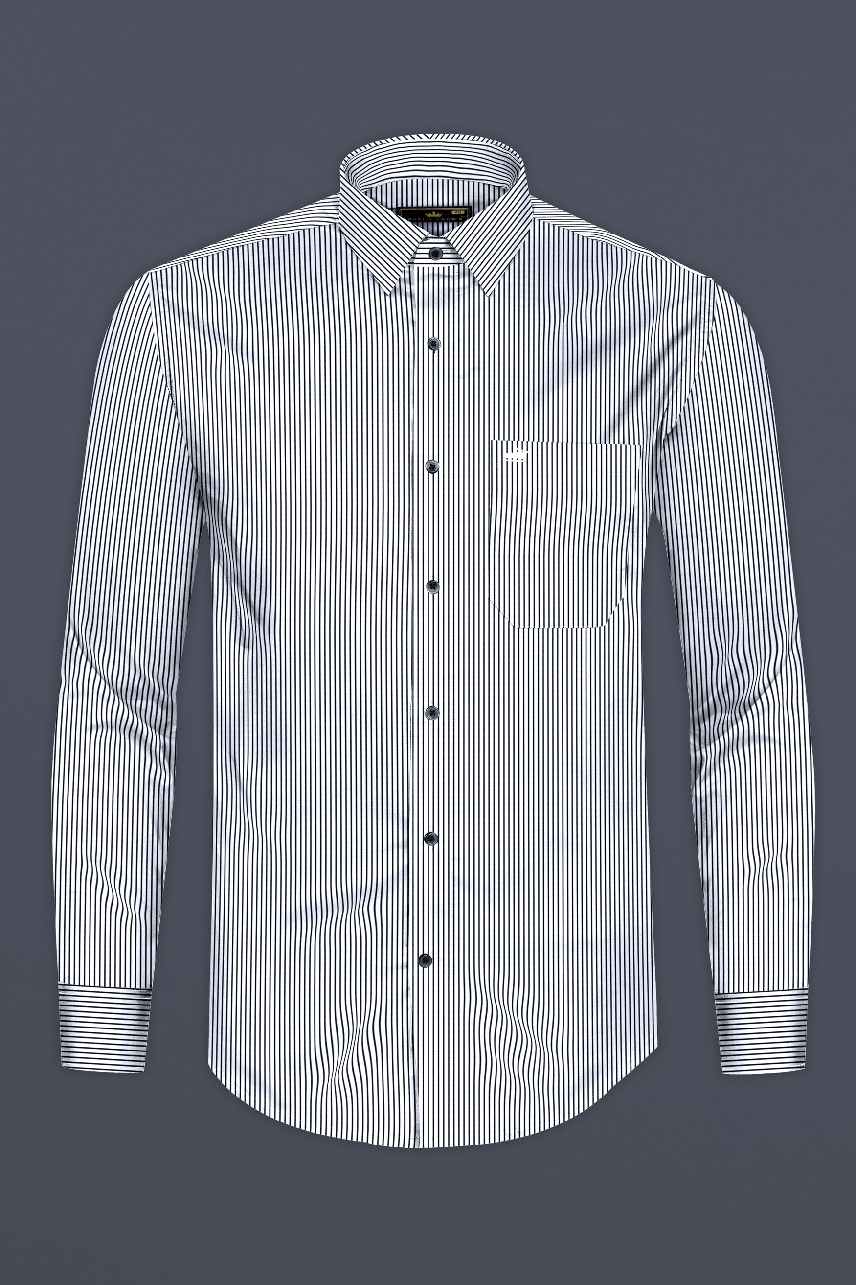 Jade Black and White Striped Poplin Giza Cotton Shirt 12550-BLK-38, 12550-BLK-H-38, 12550-BLK-39, 12550-BLK-H-39, 12550-BLK-40, 12550-BLK-H-40, 12550-BLK-42, 12550-BLK-H-42, 12550-BLK-44, 12550-BLK-H-44, 12550-BLK-46, 12550-BLK-H-46, 12550-BLK-48, 12550-BLK-H-48, 12550-BLK-50, 12550-BLK-H-50, 12550-BLK-52, 12550-BLK-H-52