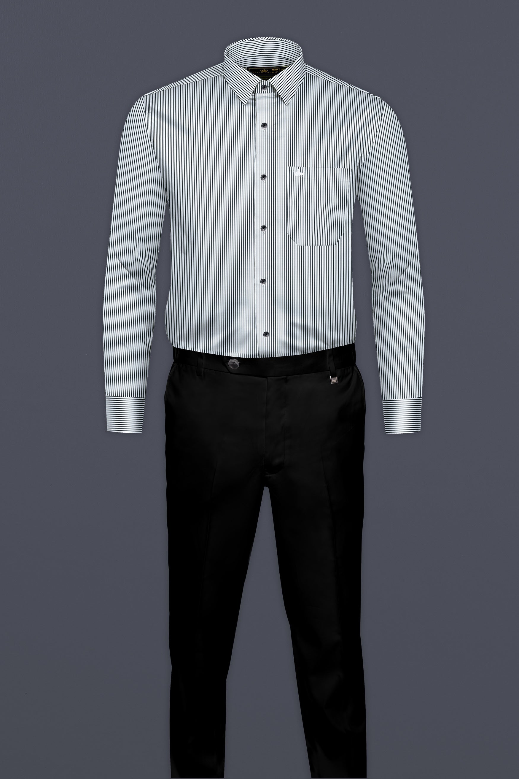 Jade Black and White Striped Poplin Giza Cotton Shirt 12550-BLK-38, 12550-BLK-H-38, 12550-BLK-39, 12550-BLK-H-39, 12550-BLK-40, 12550-BLK-H-40, 12550-BLK-42, 12550-BLK-H-42, 12550-BLK-44, 12550-BLK-H-44, 12550-BLK-46, 12550-BLK-H-46, 12550-BLK-48, 12550-BLK-H-48, 12550-BLK-50, 12550-BLK-H-50, 12550-BLK-52, 12550-BLK-H-52