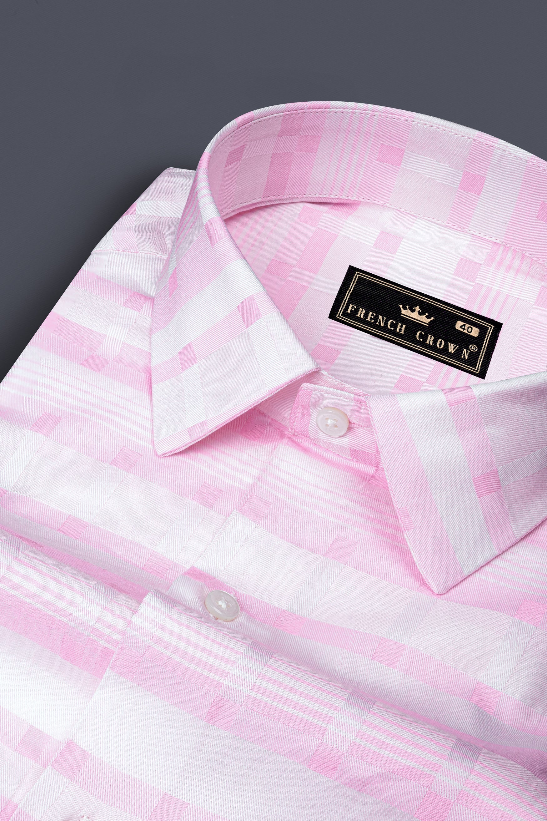 Melanie Pink Jacquard Textured Premium Giza Cotton Shirt 12552-38, 12552-H-38, 12552-39, 12552-H-39, 12552-40, 12552-H-40, 12552-42, 12552-H-42, 12552-44, 12552-H-44, 12552-46, 12552-H-46, 12552-48, 12552-H-48, 12552-50, 12552-H-50, 12552-52, 12552-H-52